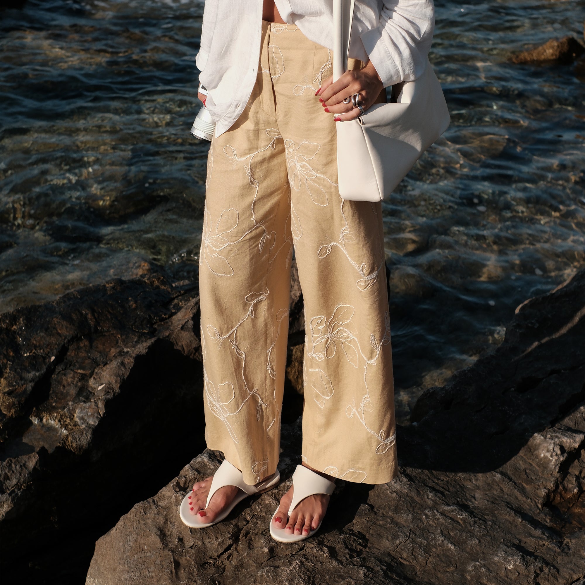 KITTLE SANDALS OFF WHITE LEATHER - Image 2