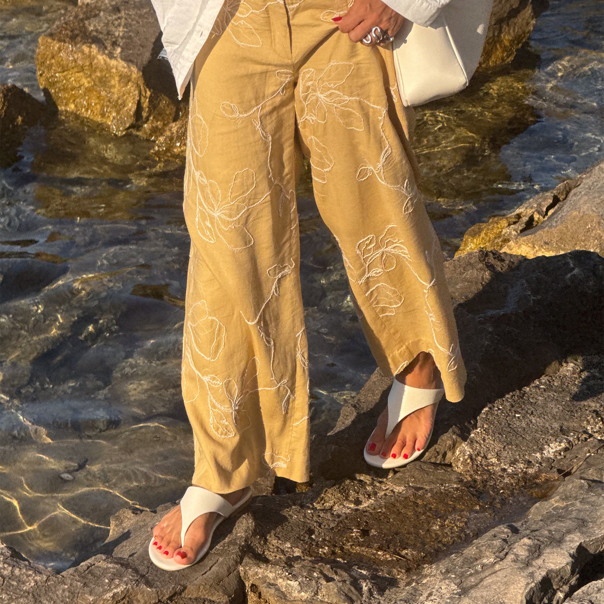 KITTLE SANDALS OFF WHITE LEATHER - Image 4