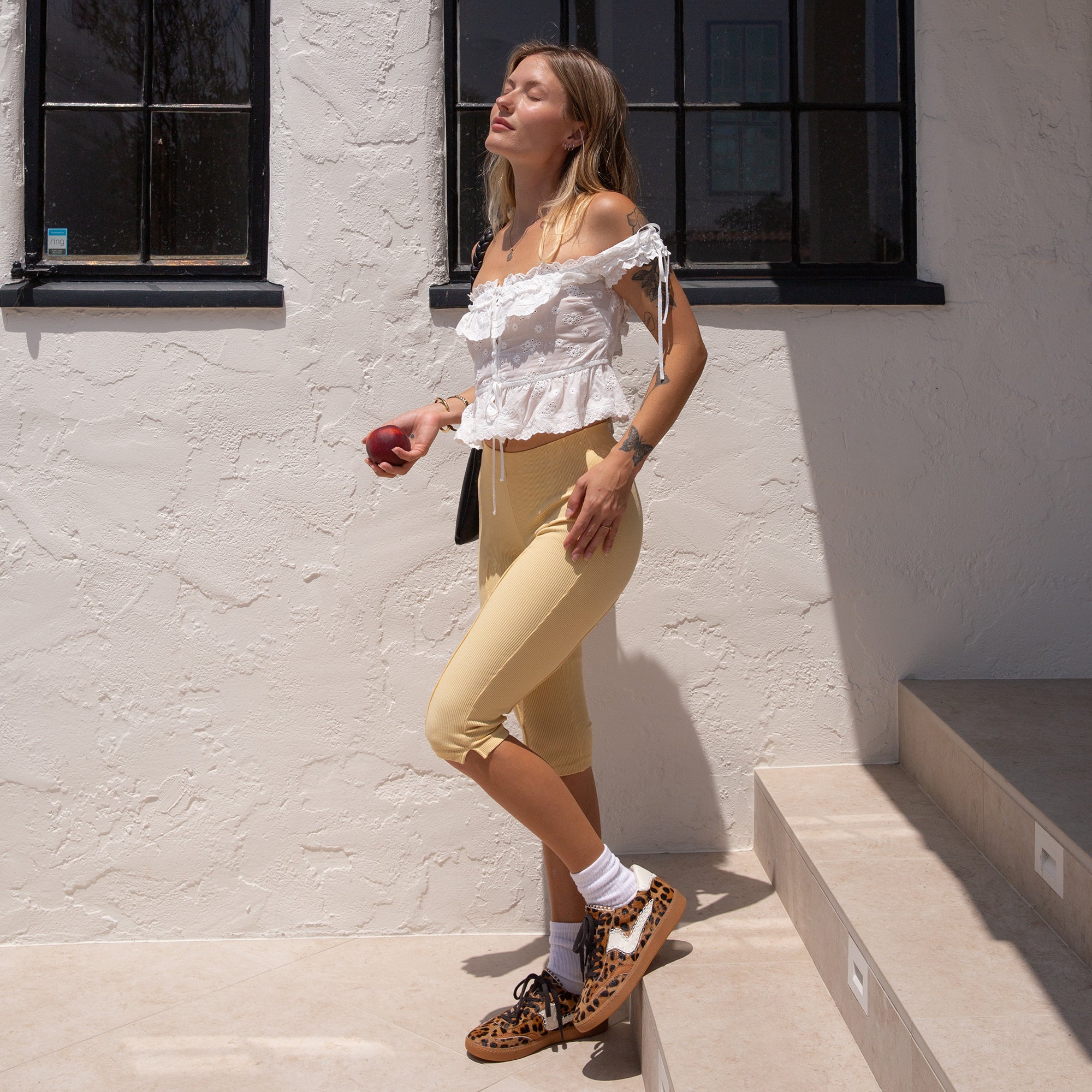 NOTICE STITCH SNEAKERS DK LEOPARD CALF HAIR - Image 8