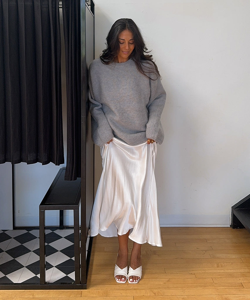 CARLAN HEELS OFF WHITE SILK - Image 8