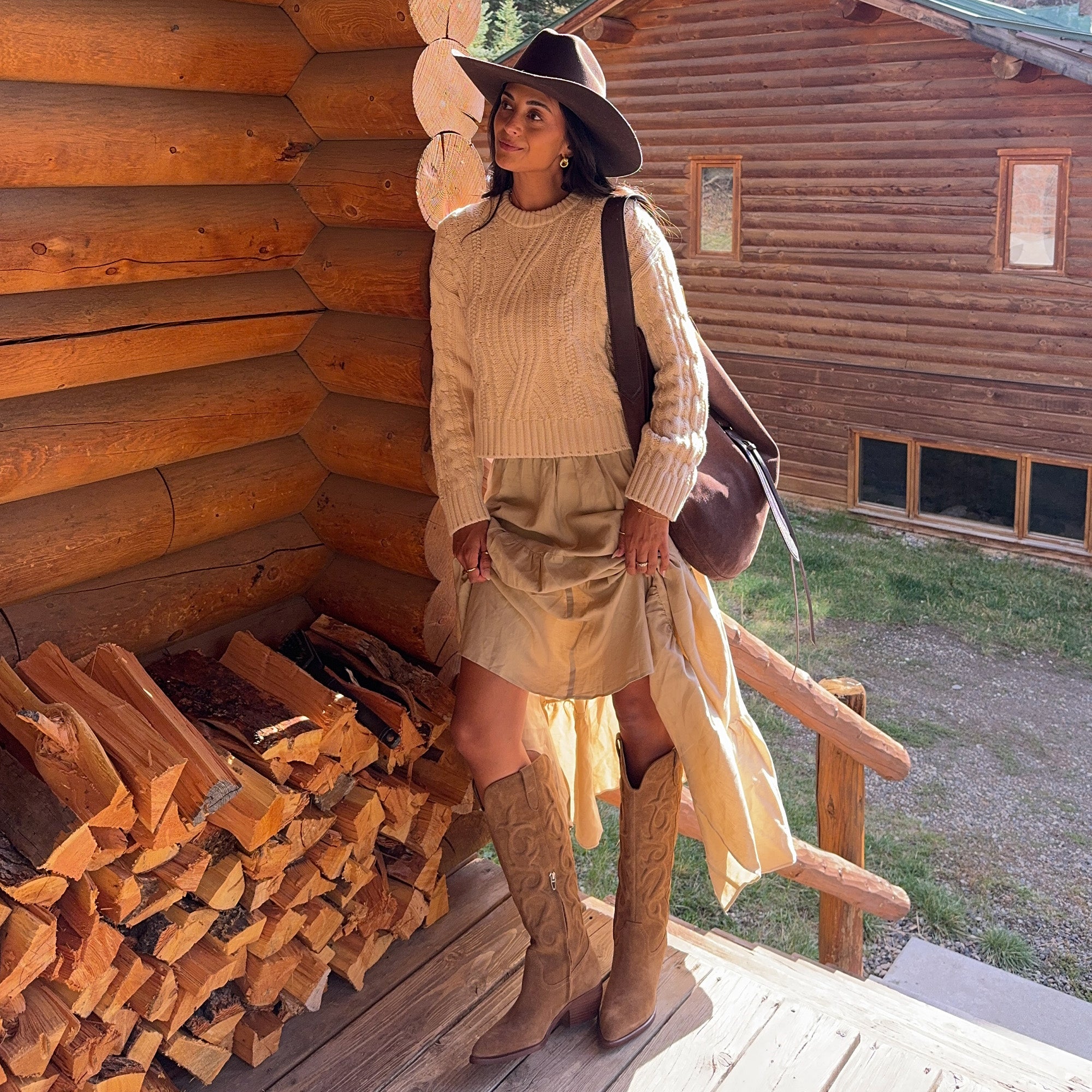 MIRLA BOOTS LT BROWN SUEDE - Image 4