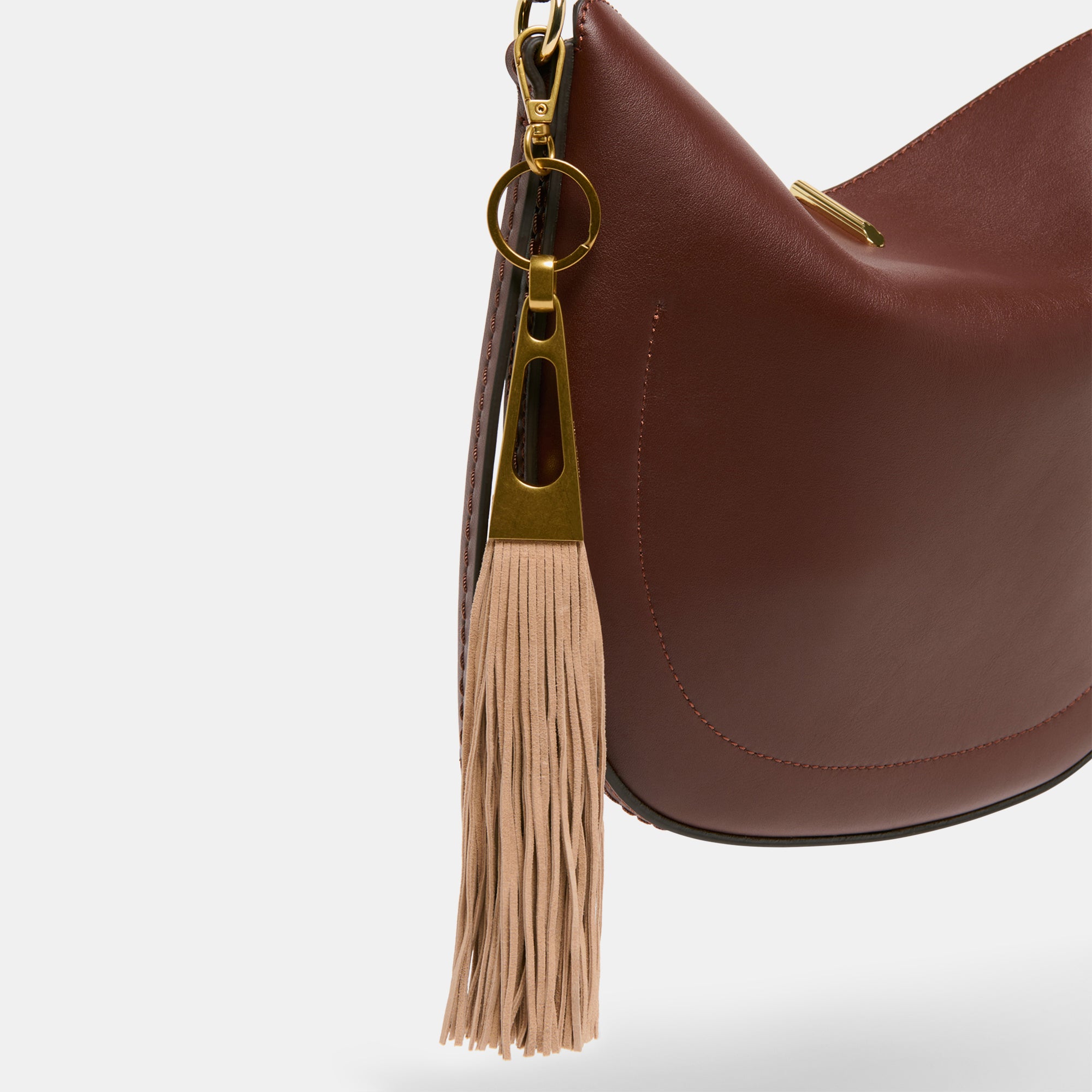 FRINGE TASSEL BAG CHARM CAMEL - Image 5