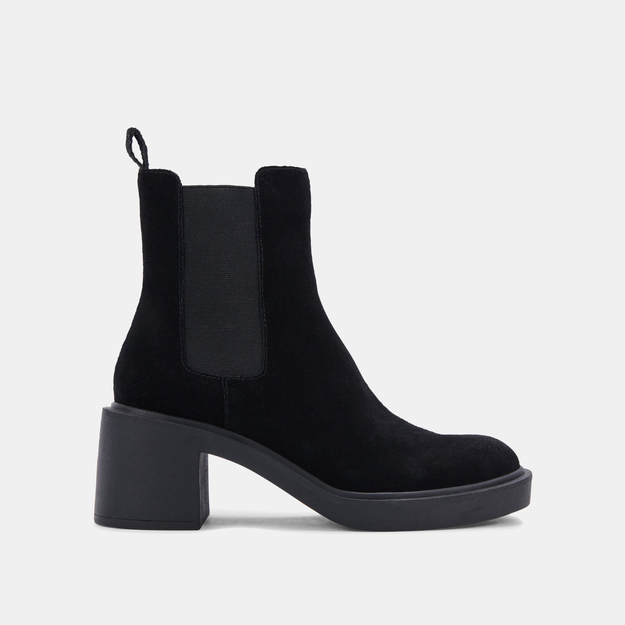 GUNNER BOOTIES BLACK SUEDE - re:vita
