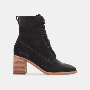 IDEN BOOTIES ANTHRACITE SUEDE - re:vita