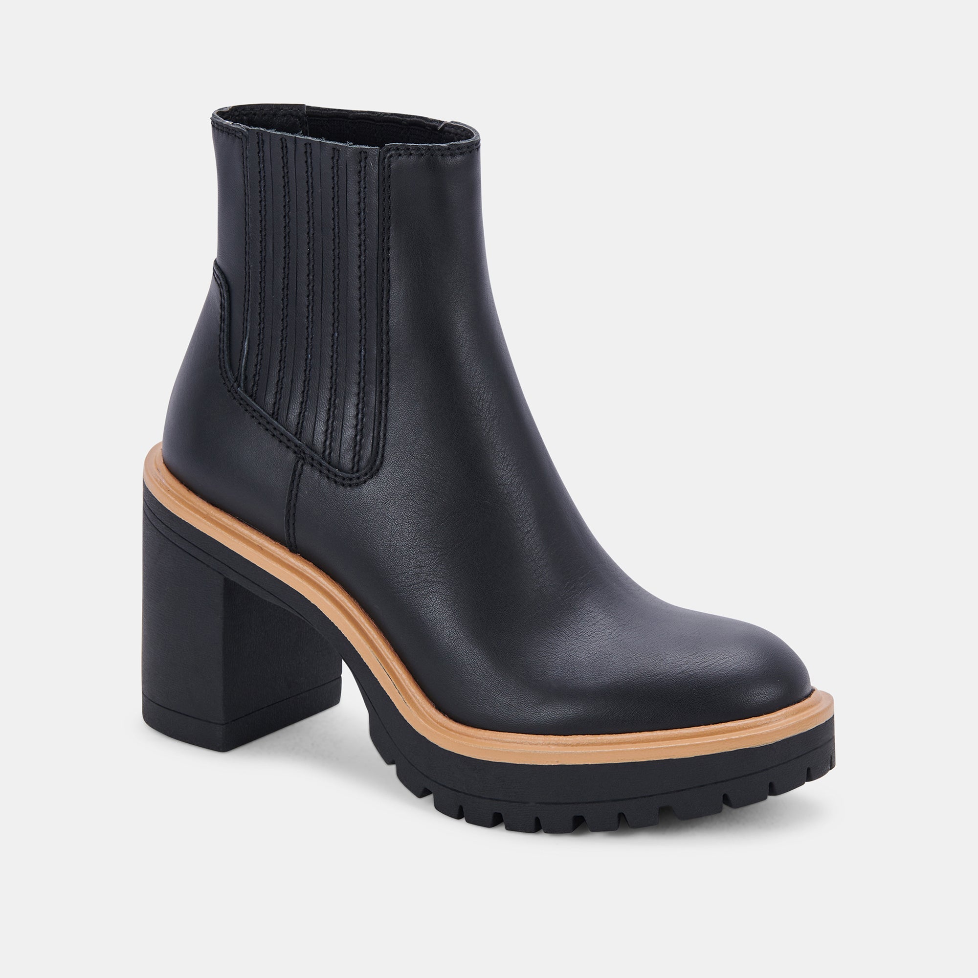 CASTER H2O BOOTIES ONYX LEATHER - re:vita - Image 3