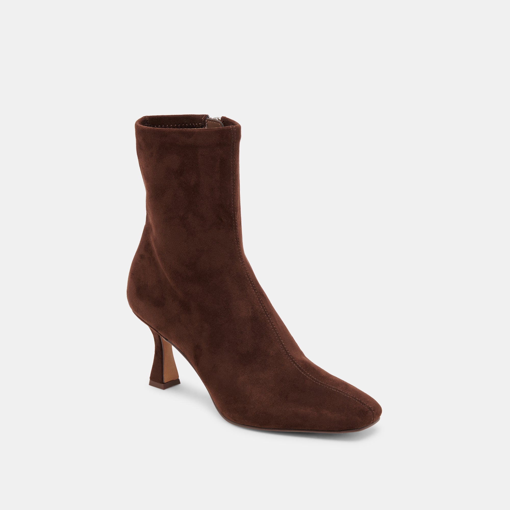 GLAMOR WIDE CALF BOOTS DK BROWN STELLA SUEDE - Image 2
