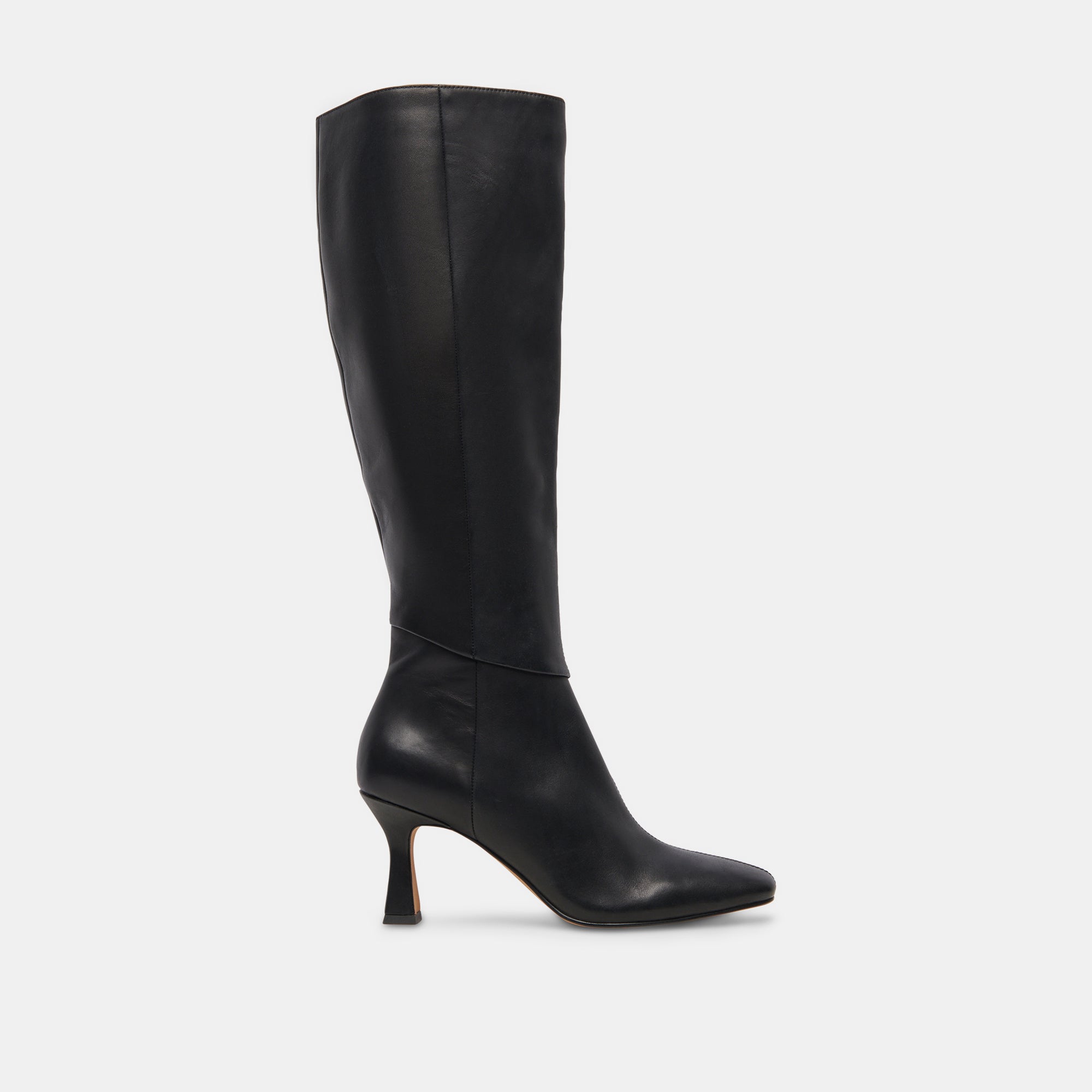 GYRA EXTRA WIDE CALF BOOTS BLACK LEATHER - re:vita