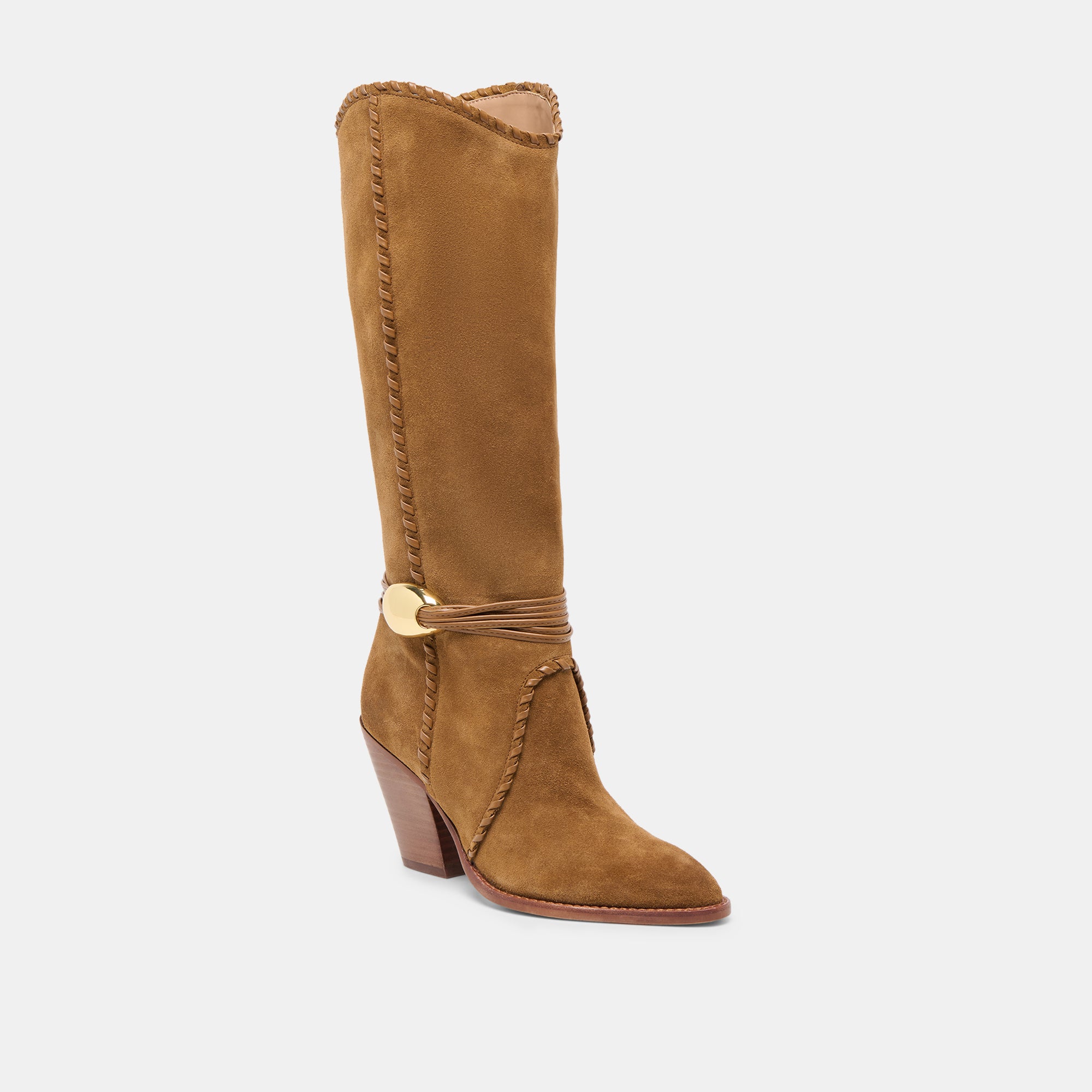 JODY WIDE CALF BOOTS LT BROWN SUEDE - Image 2