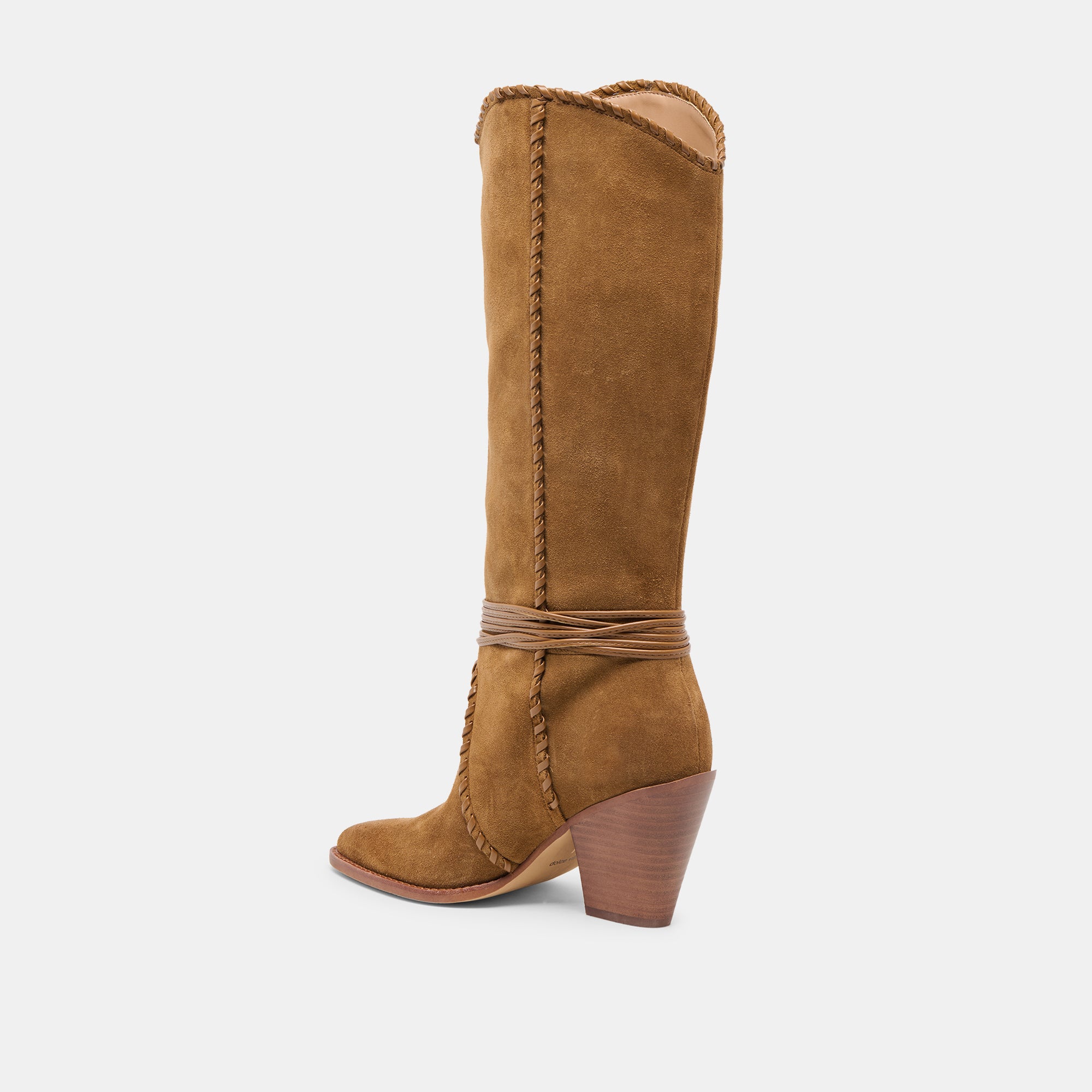 JODY WIDE CALF BOOTS LT BROWN SUEDE - Image 7