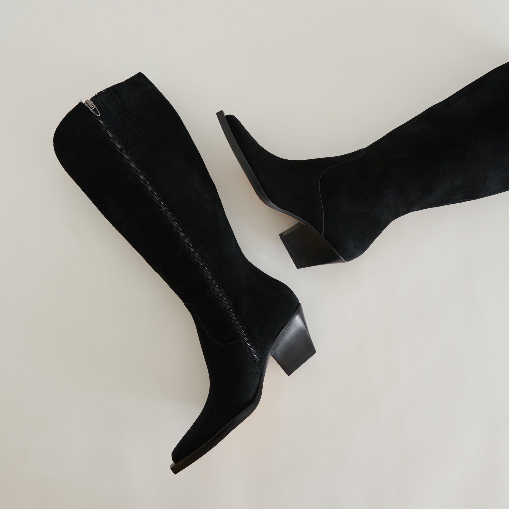 RAJ EXTRA WIDE CALF BOOTS ONYX SUEDE - Image 5