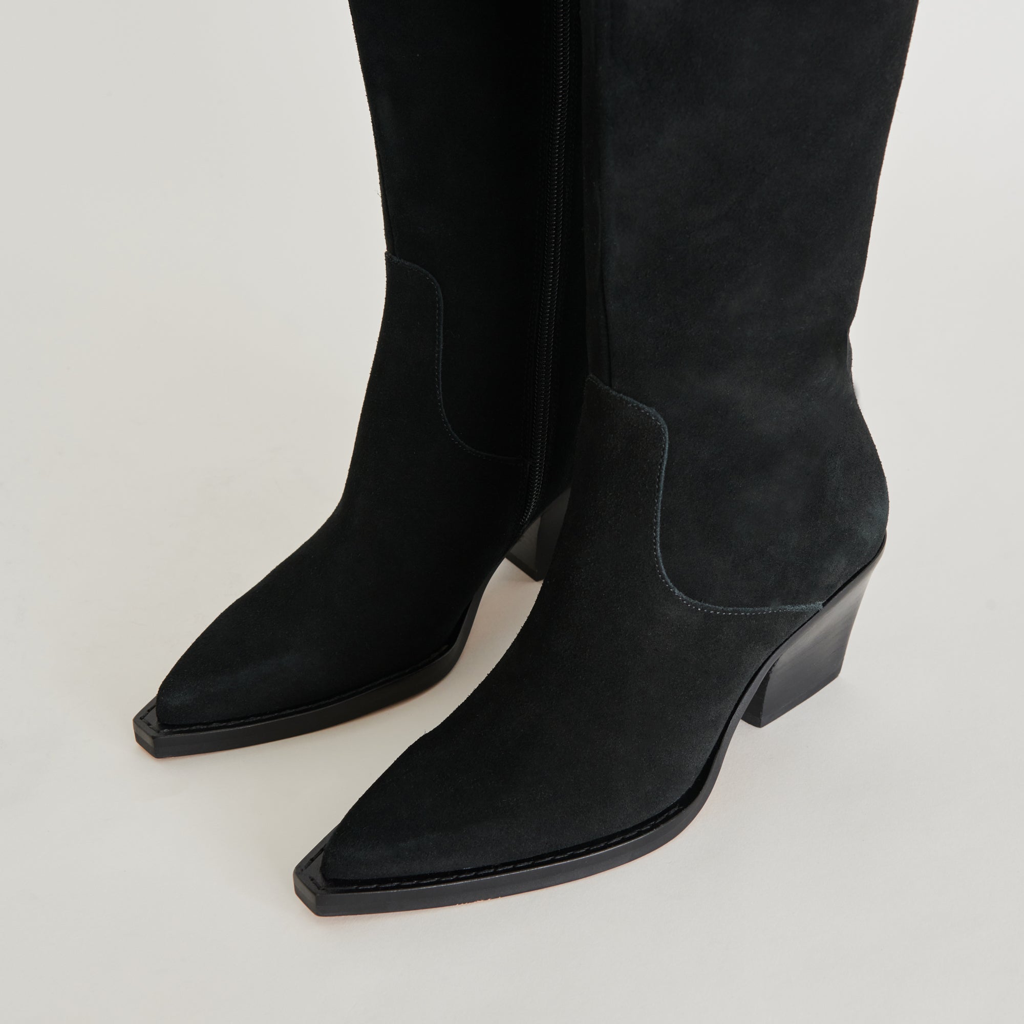 RAJ EXTRA WIDE CALF BOOTS ONYX SUEDE - Image 11