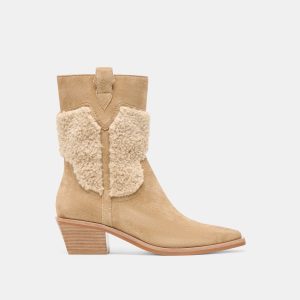 SALIL PLUSH BOOTS DK TAUPE SUEDE