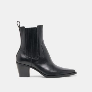 SLIM BOOTIES BLACK LEATHER