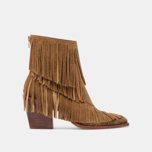 TOREY BOOTIES CHESTNUT SUEDE
