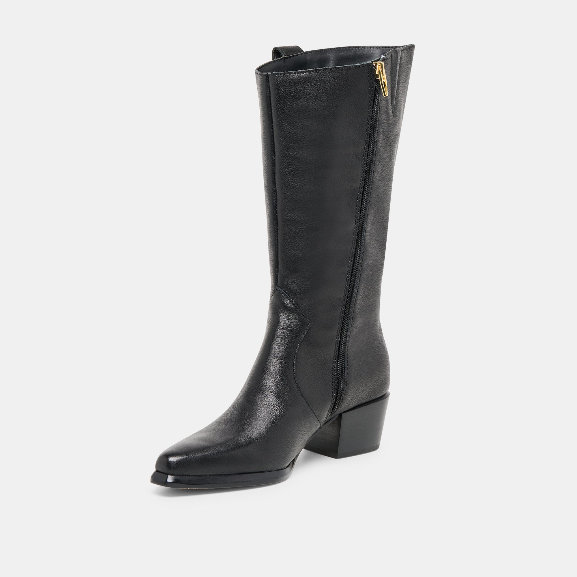 VERN WIDE CALF BOOTS BLACK LEATHER - Image 6