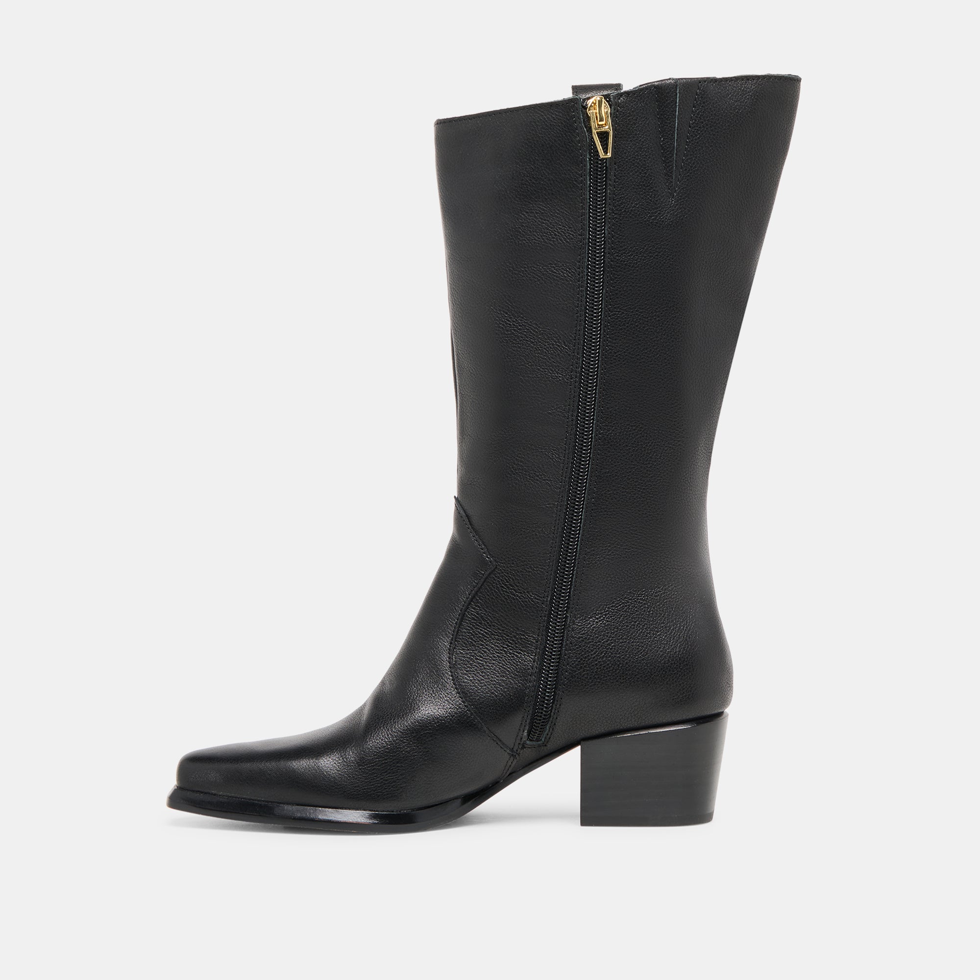 VERN WIDE CALF BOOTS BLACK LEATHER - Image 9