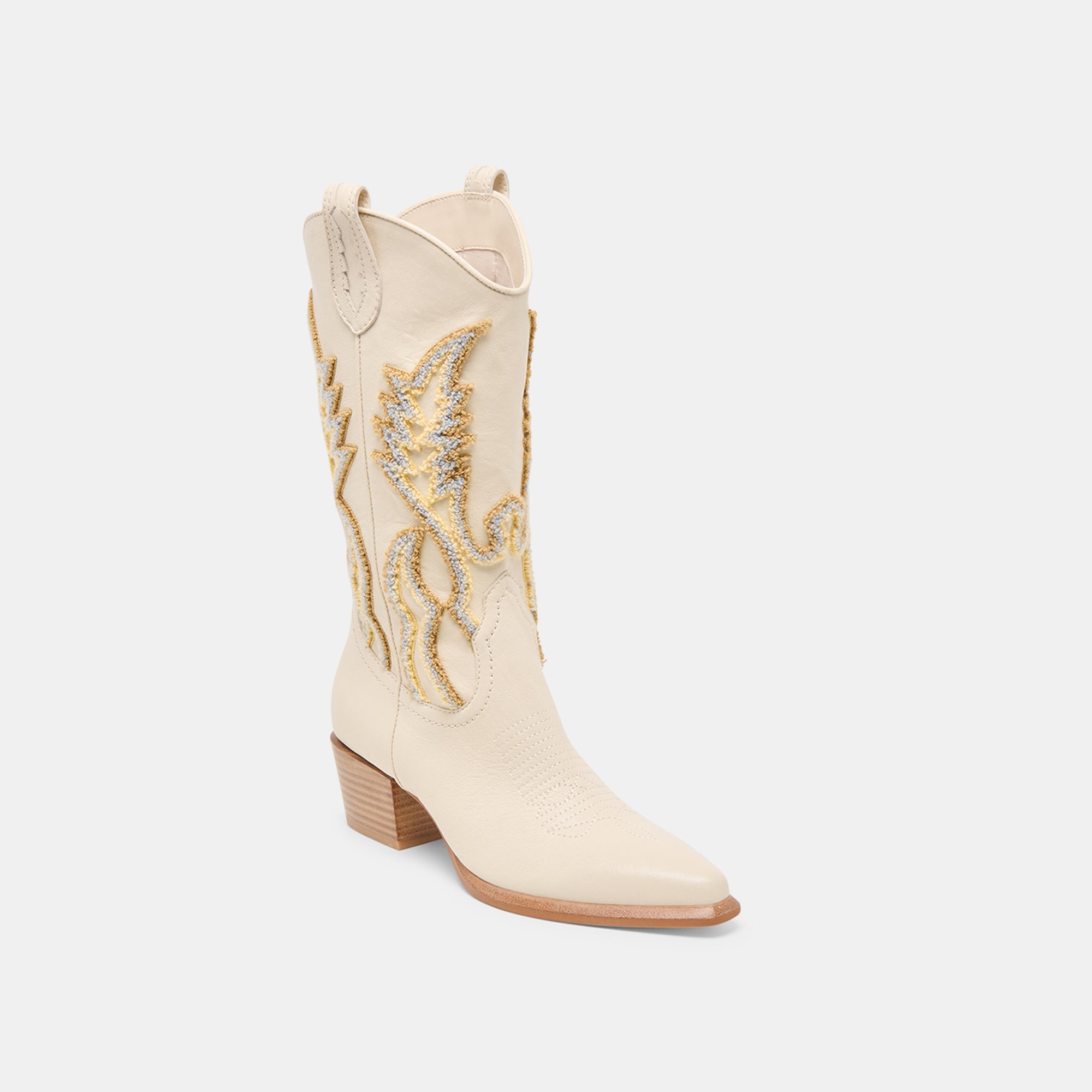 VILA BOOTS IVORY LEATHER - Image 2