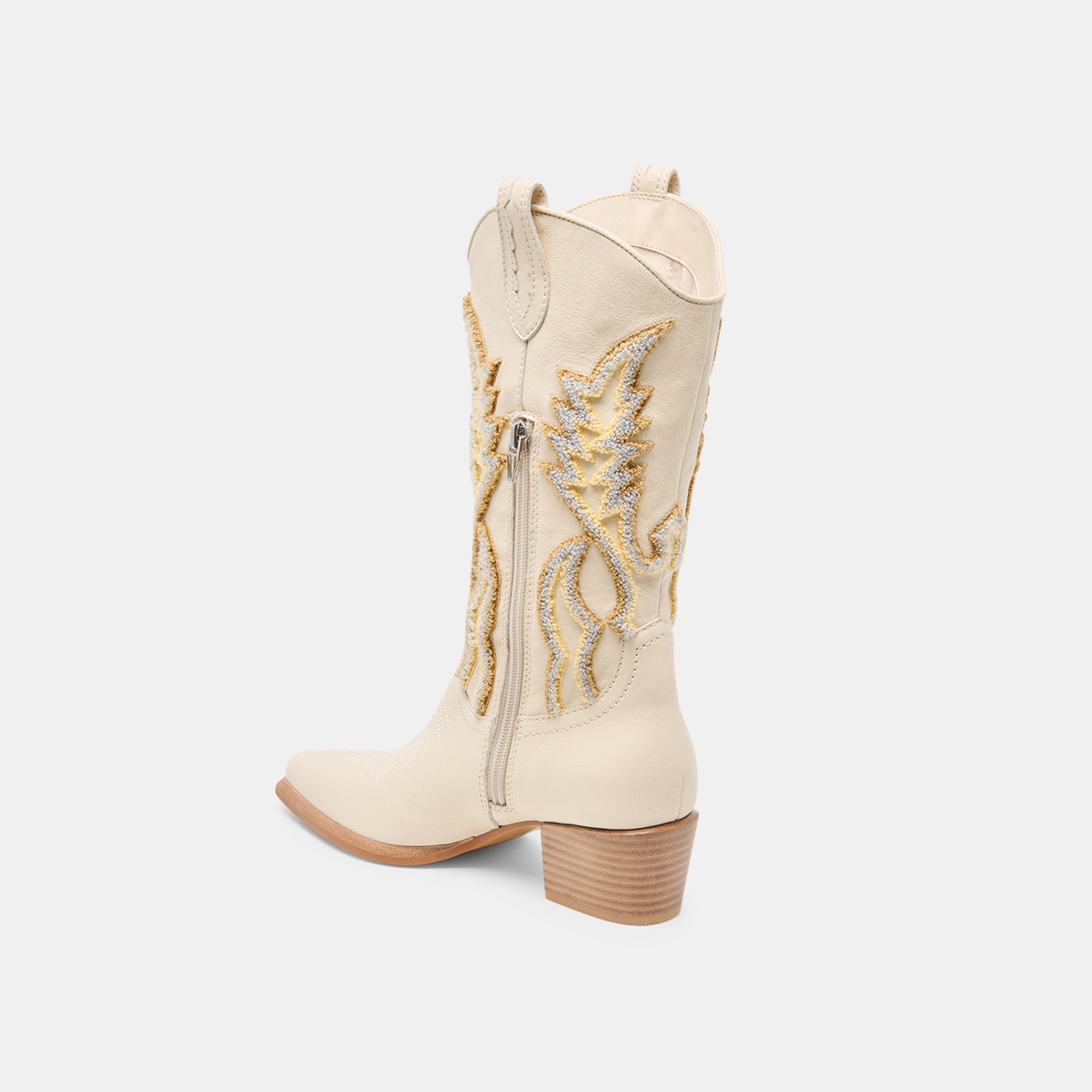 VILA BOOTS IVORY LEATHER - Image 5