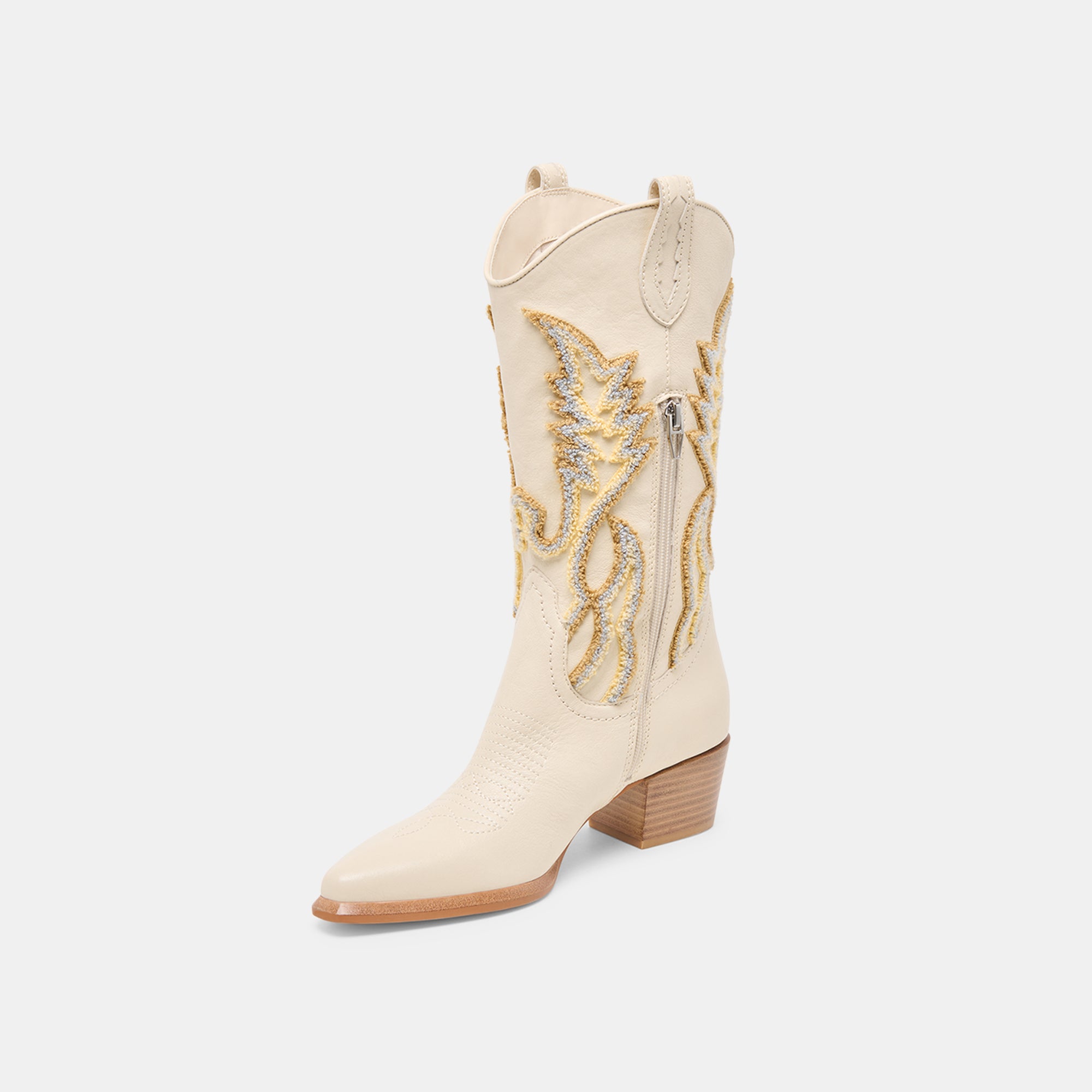VILA BOOTS IVORY LEATHER - Image 4