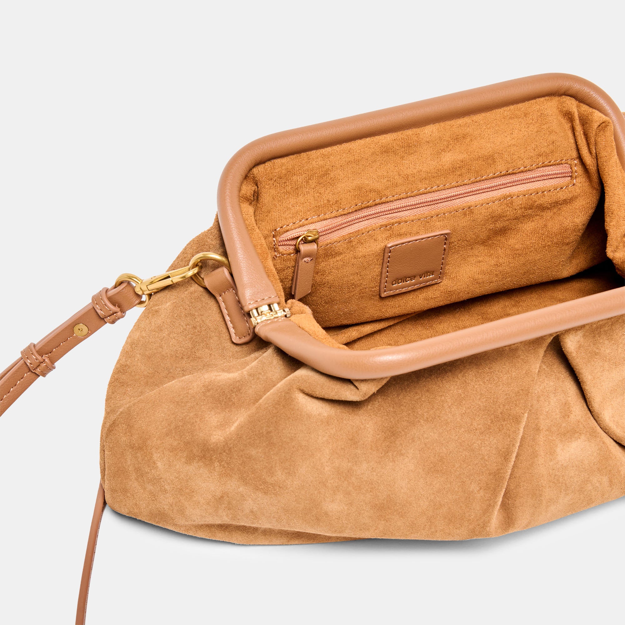 SAHARA CLUTCH COGNAC SUEDE - Image 7
