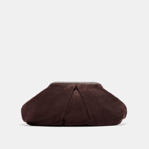SAHARA CLUTCH ESPRESSO SUEDE