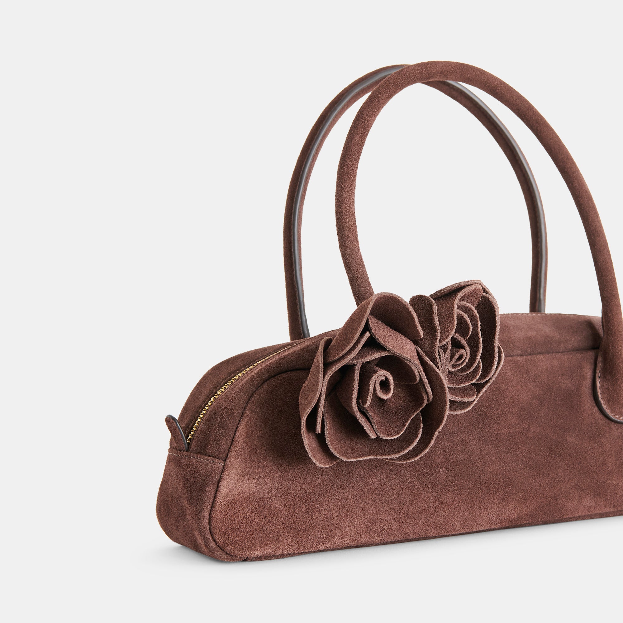 BORACAY SHOULDER BAG CHOCOLATE SUEDE - Image 3