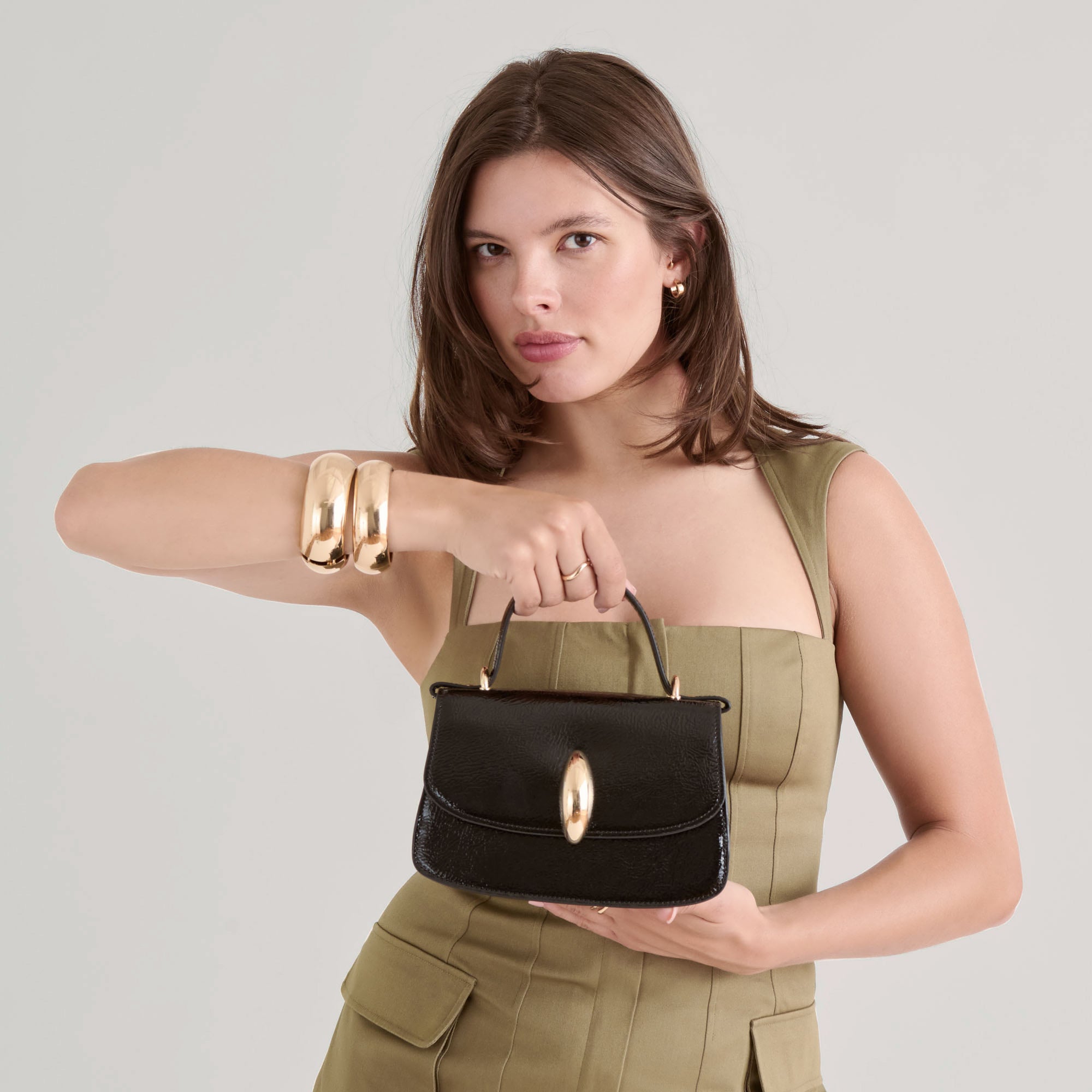 LUCIA CROSSBODY BLACK CRACKLED STELLA - Image 5