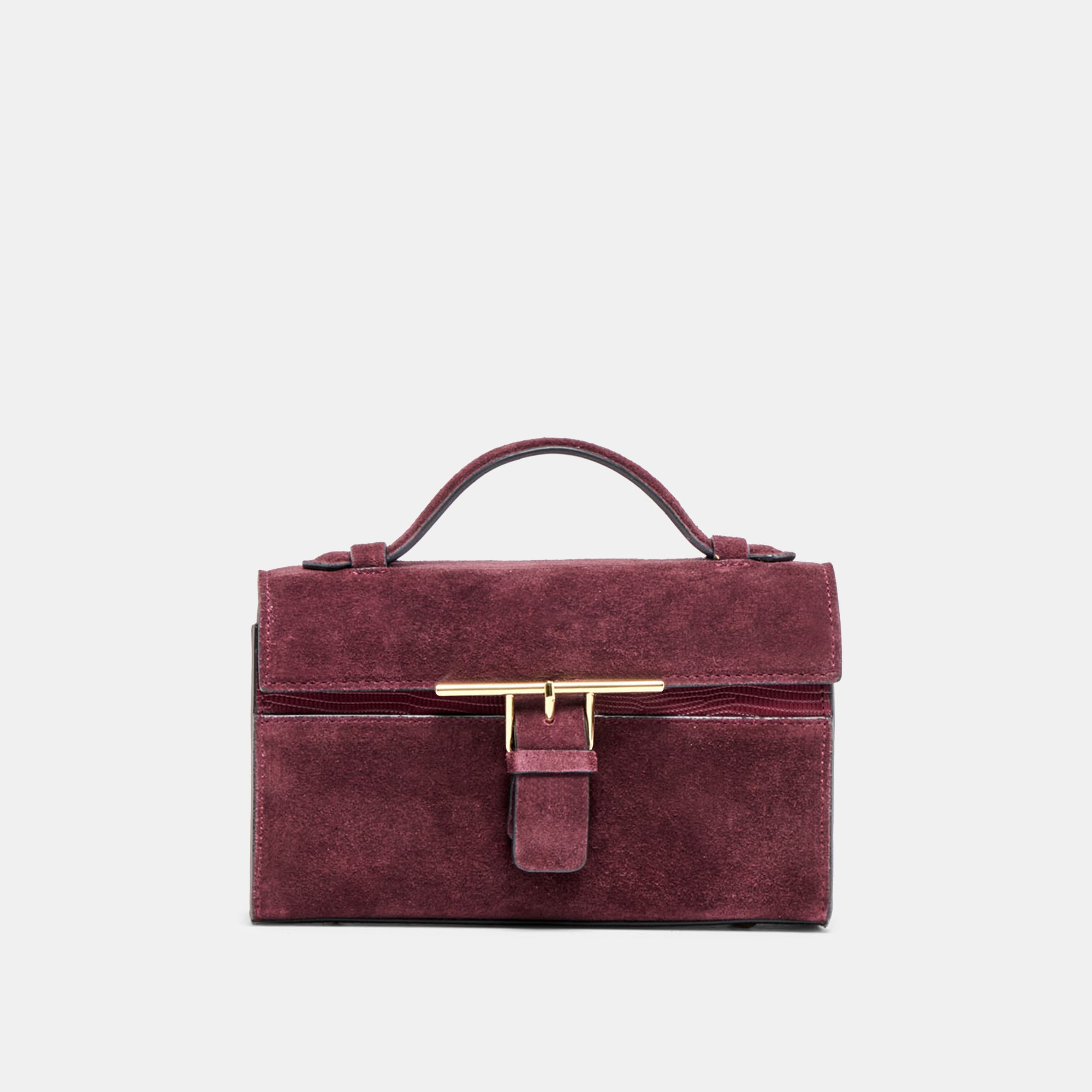 ZANNONE CROSSBODY BURGUNDY SUEDE - Image 3