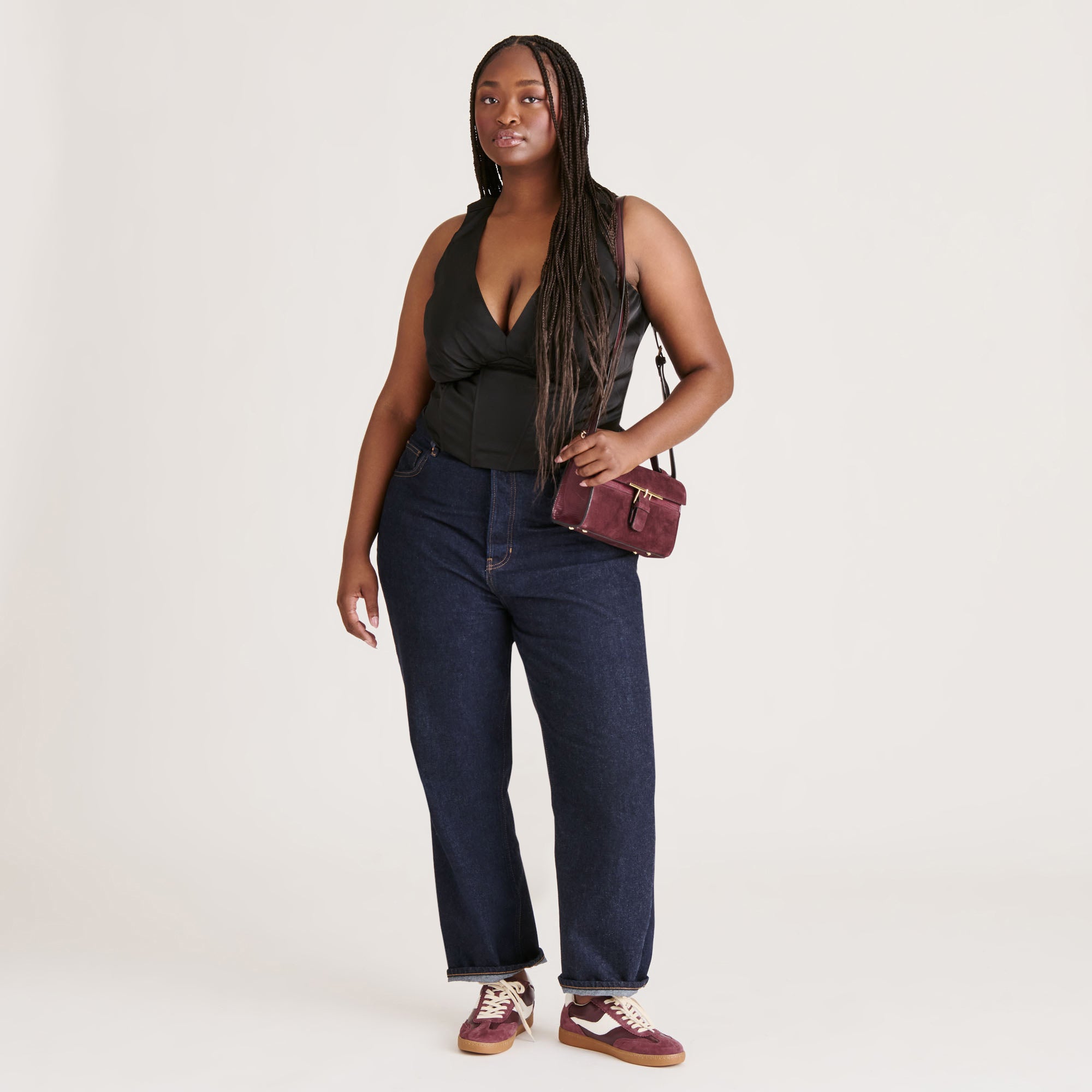 ZANNONE CROSSBODY BURGUNDY SUEDE - Image 8