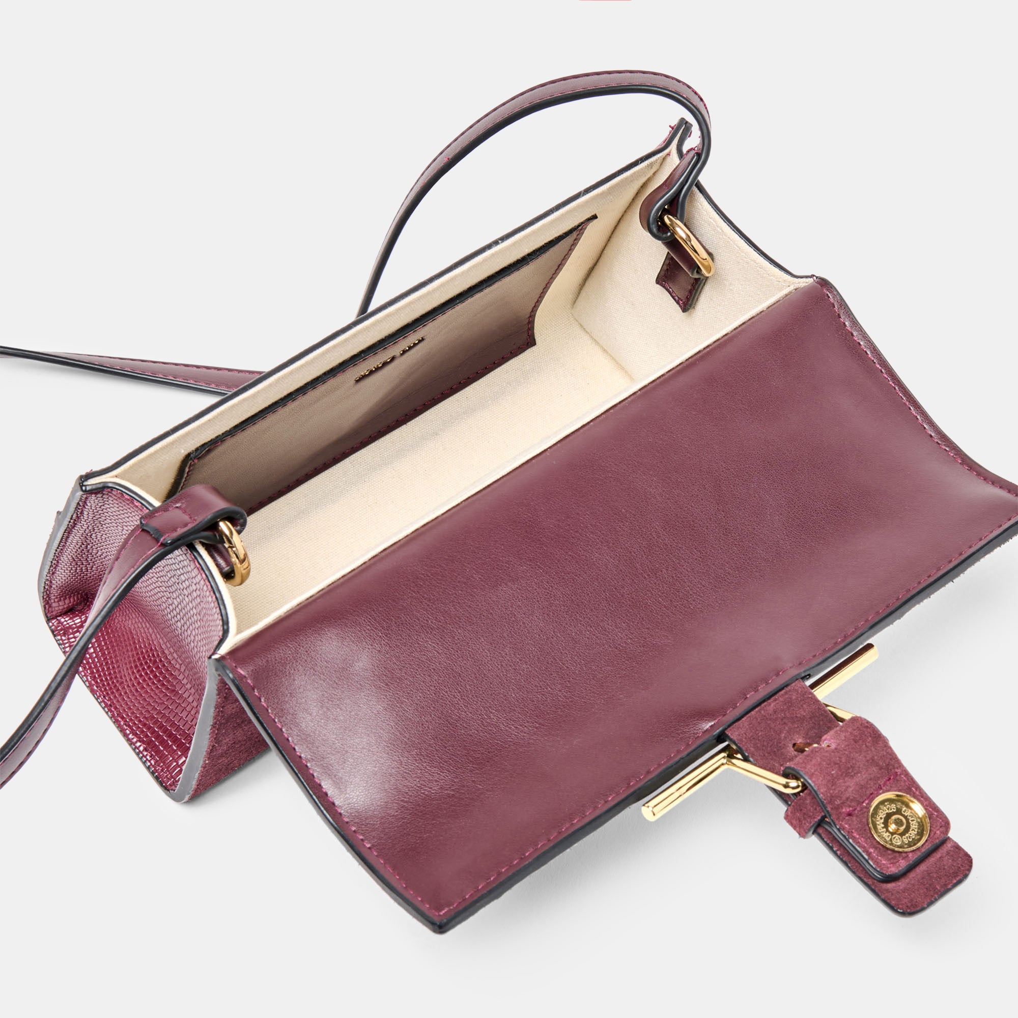 ZANNONE CROSSBODY BURGUNDY SUEDE - Image 10