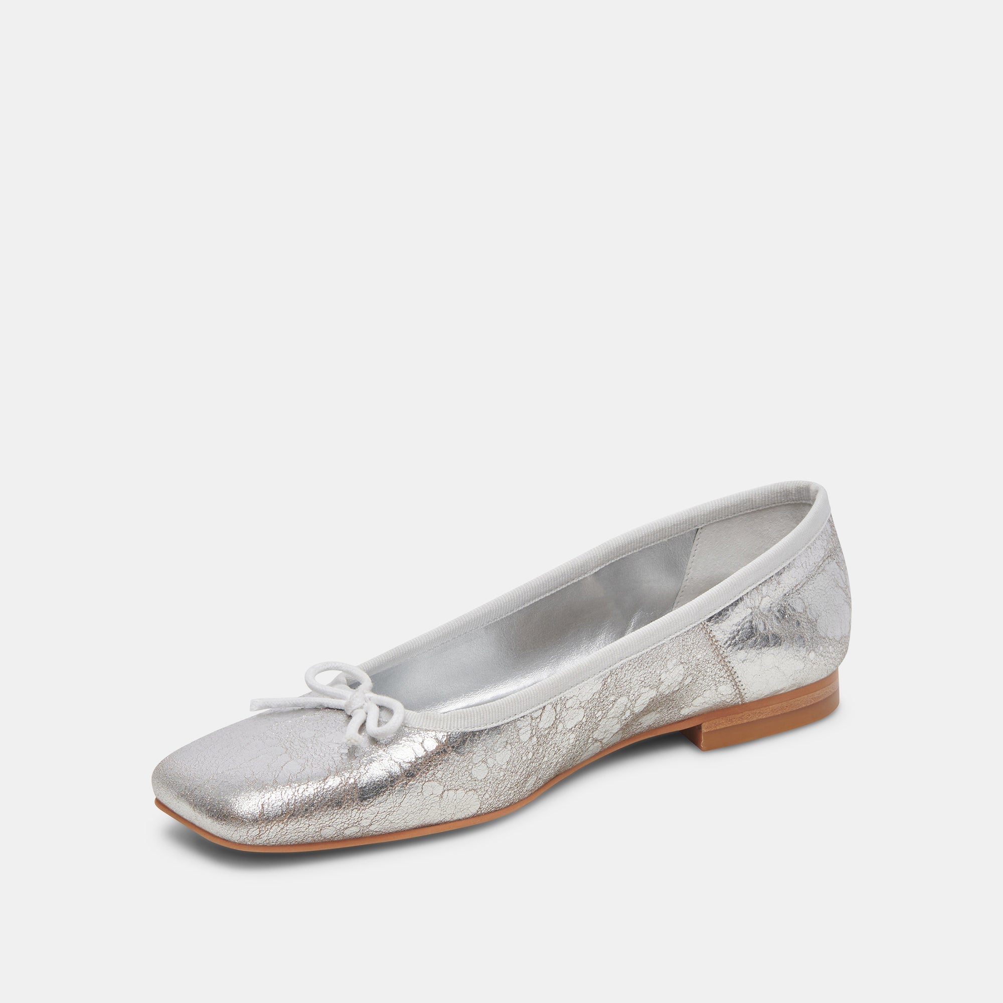 ANISA BALLET FLATS SILVER DISTRESSED LEATHER - re:vita - Image 10