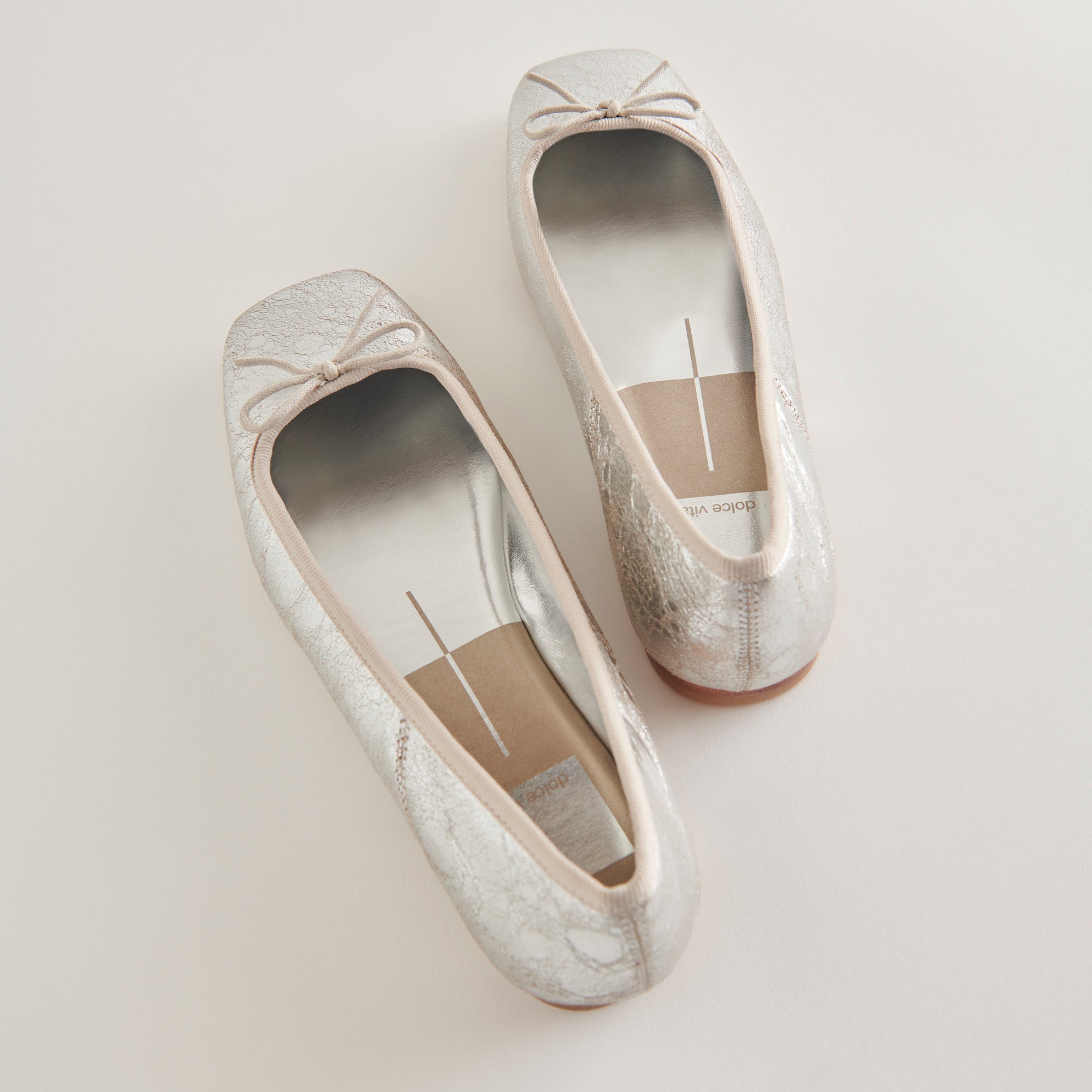 ANISA BALLET FLATS SILVER DISTRESSED LEATHER - re:vita - Image 8