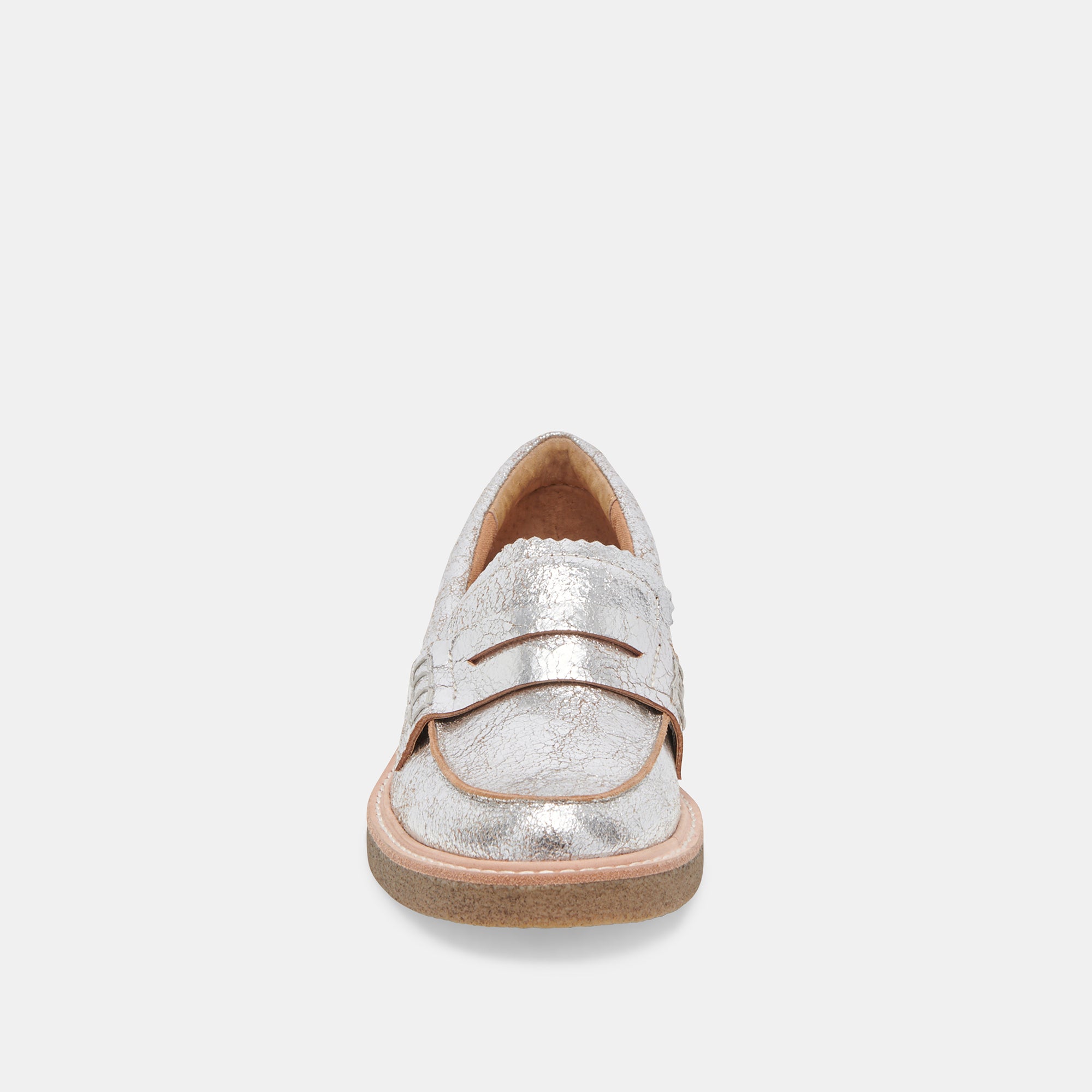 ARABEL LOAFERS SILVER DISTRESSED LEATHER - Image 7