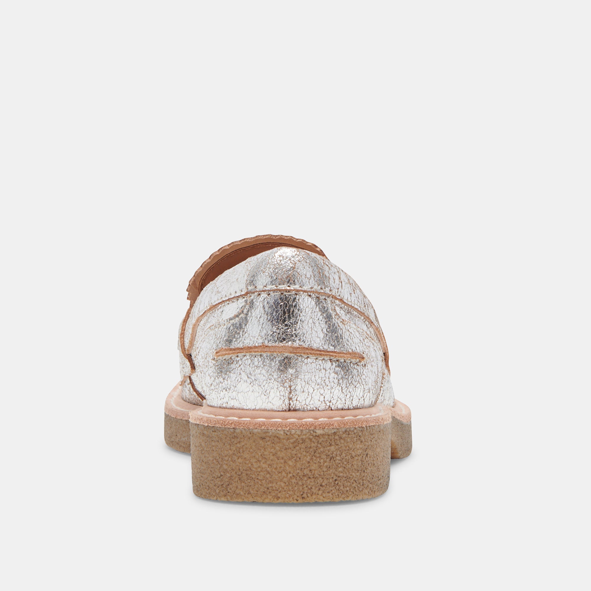 ARABEL LOAFERS SILVER DISTRESSED LEATHER - Image 8