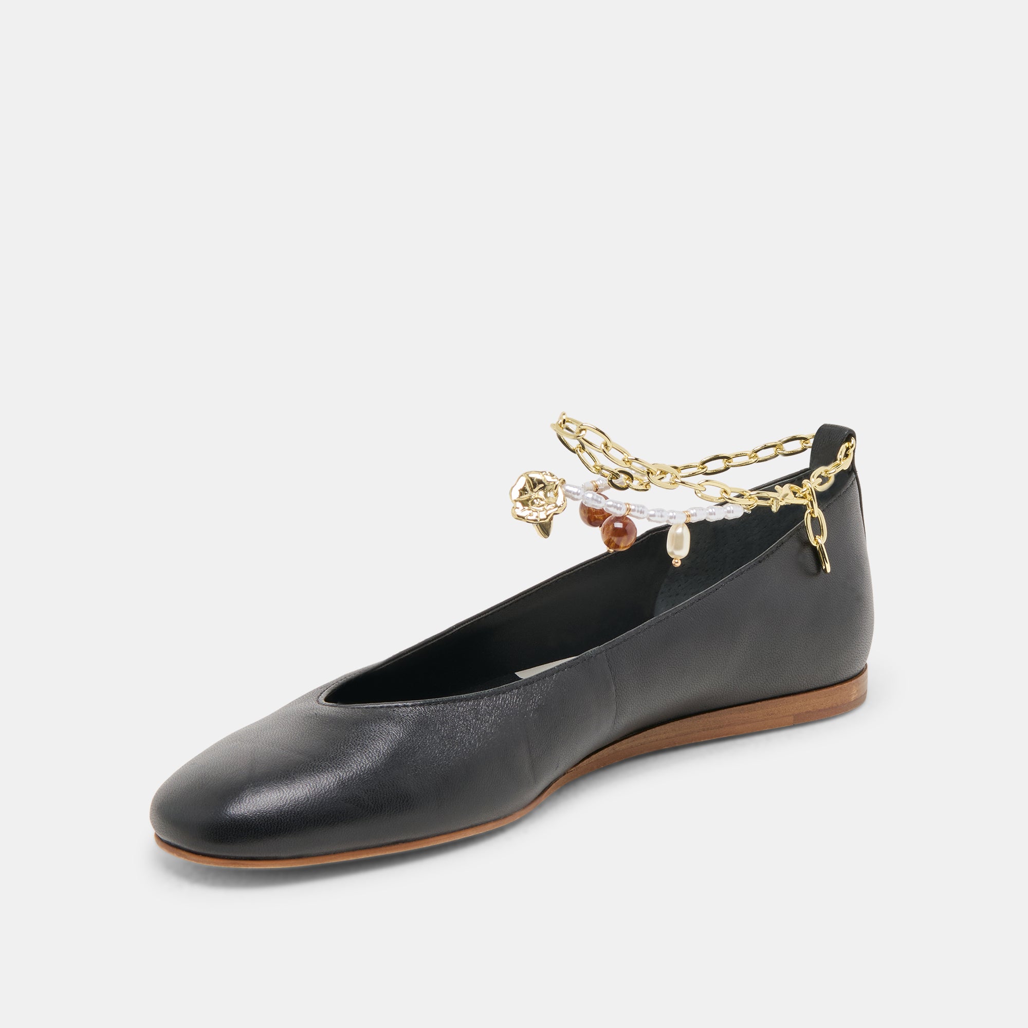 BAIDEN BALLET FLATS BLACK LEATHER - Image 4