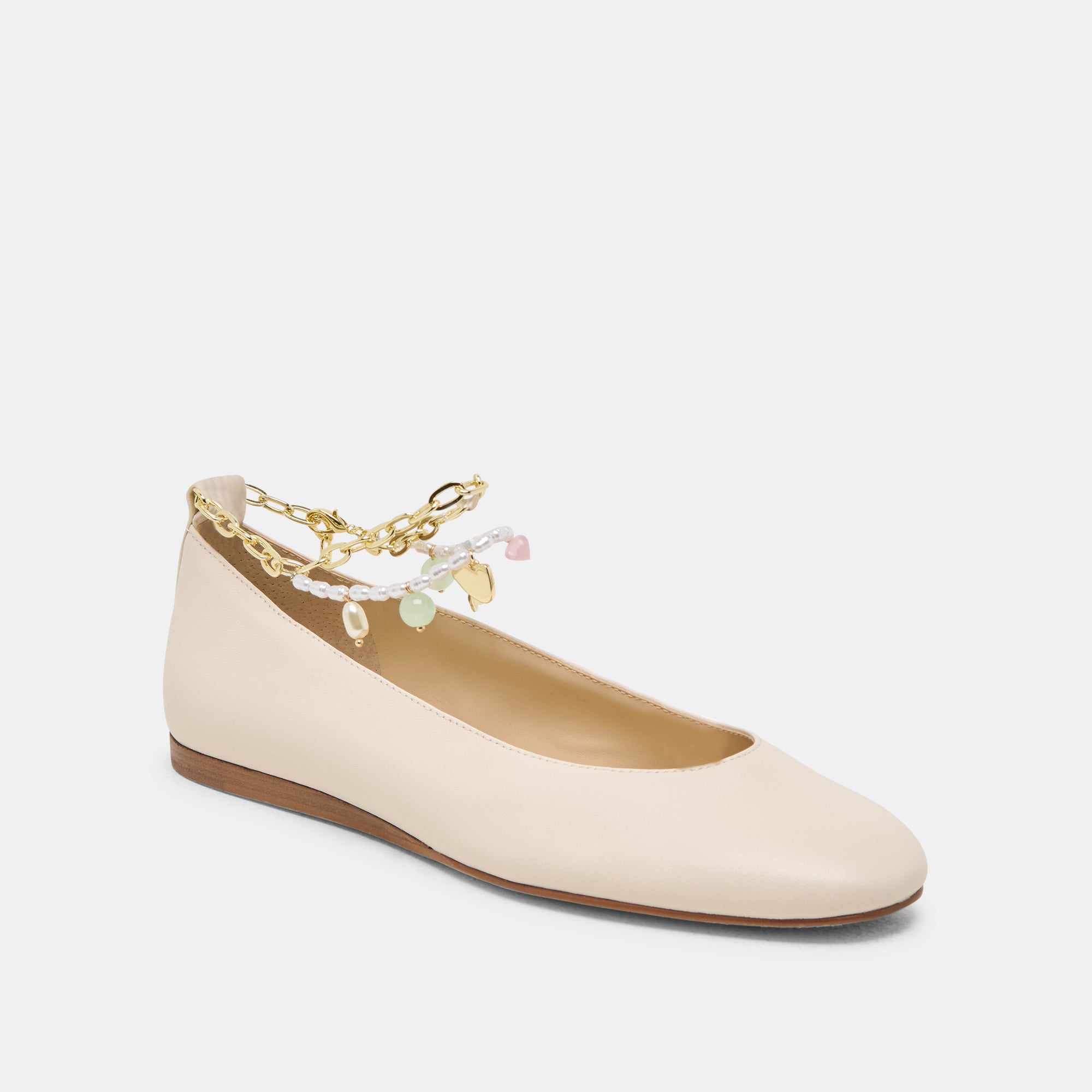 BAIDEN BALLET FLATS BONE LEATHER - Image 3