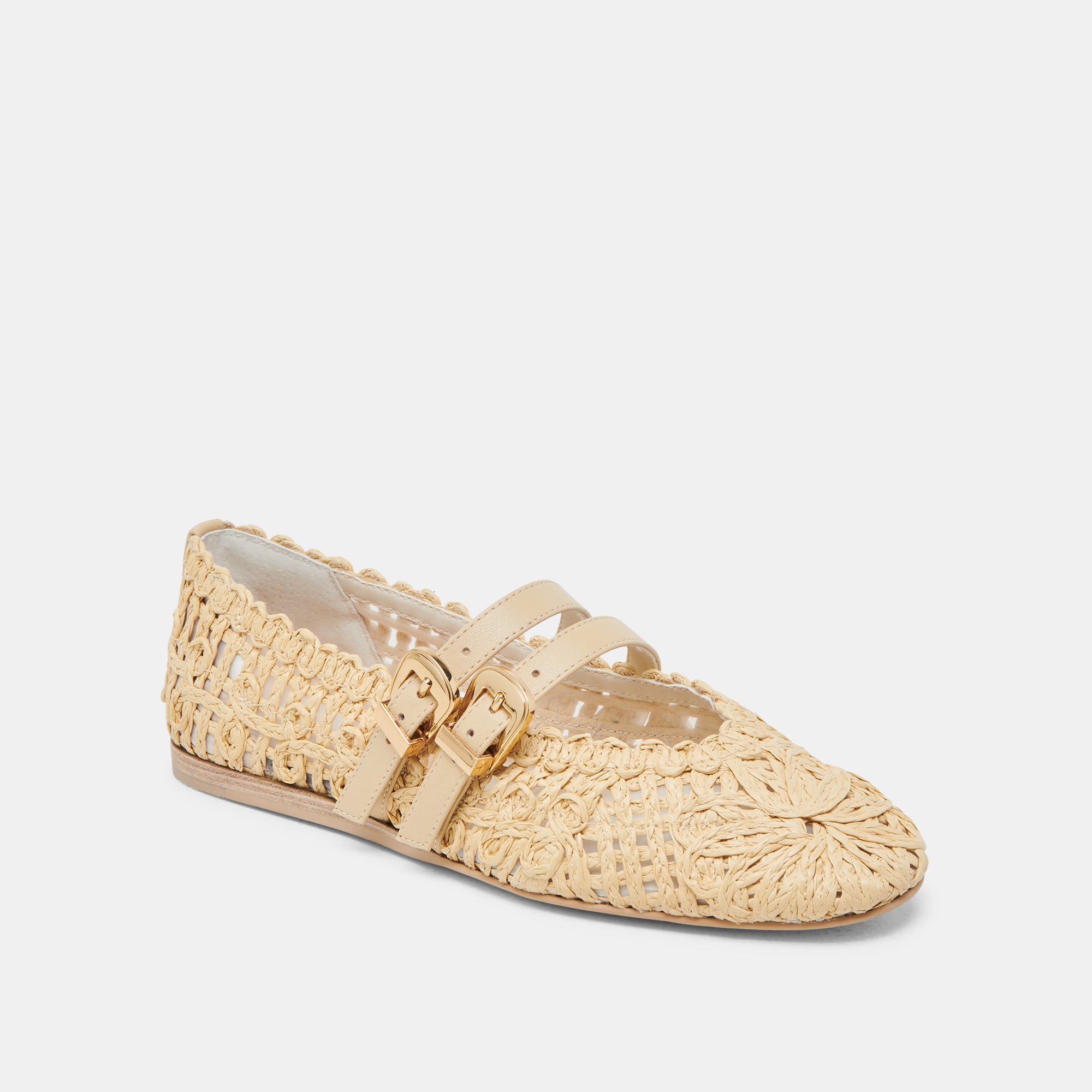 BAYLEE SUNFLOWER BALLET FLATS LT NATURAL MACRAME - Image 3