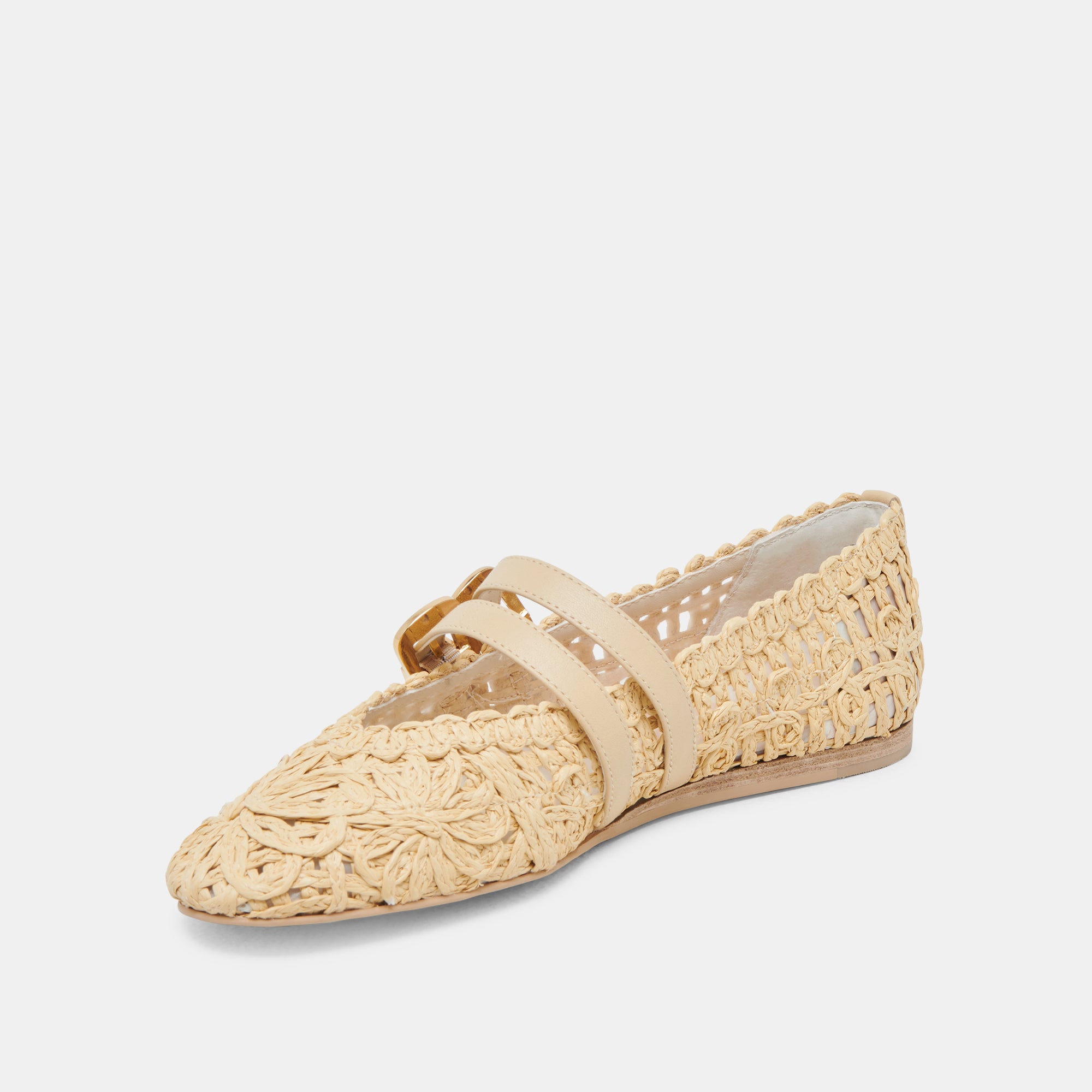 BAYLEE SUNFLOWER BALLET FLATS LT NATURAL MACRAME - Image 6