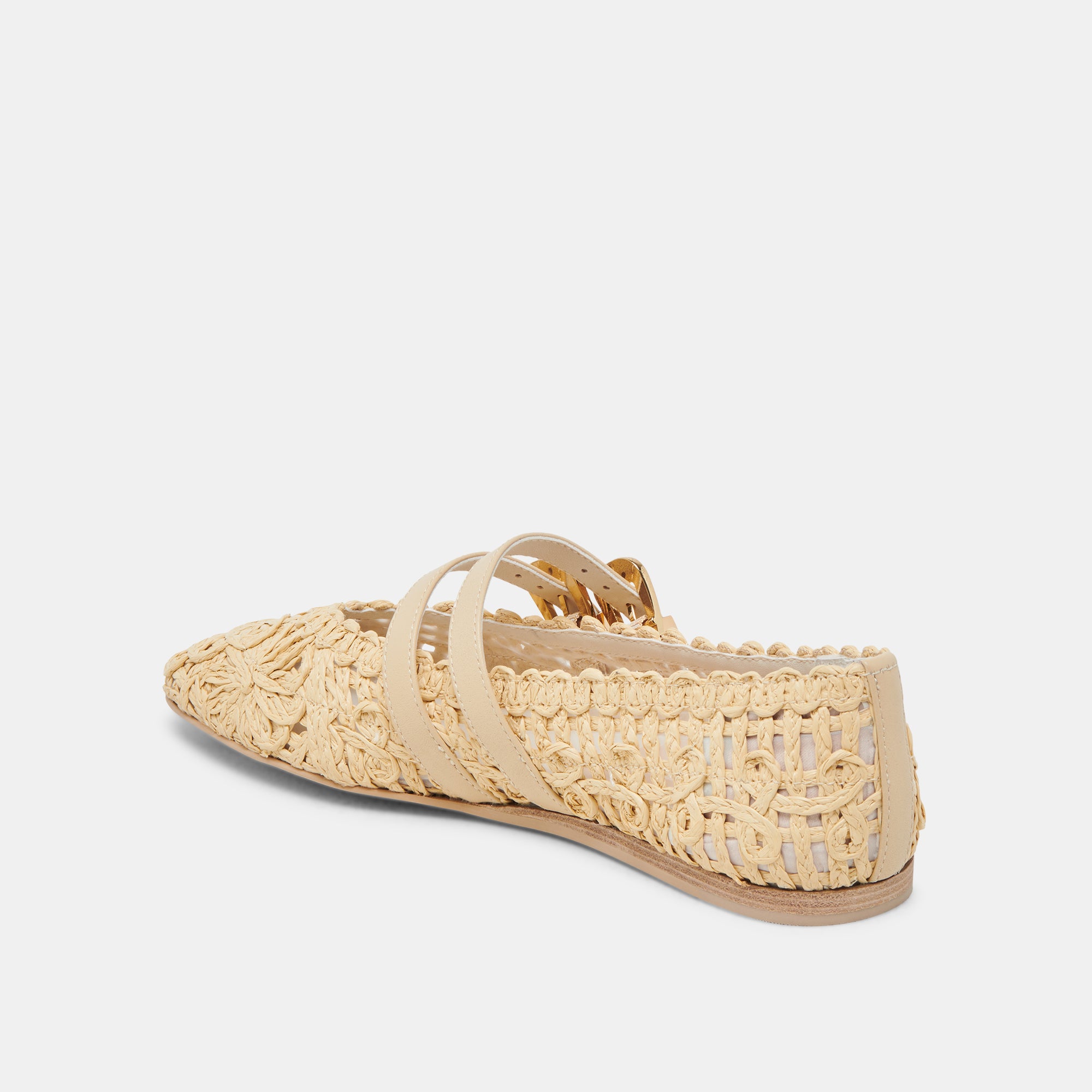 BAYLEE SUNFLOWER BALLET FLATS LT NATURAL MACRAME - Image 7