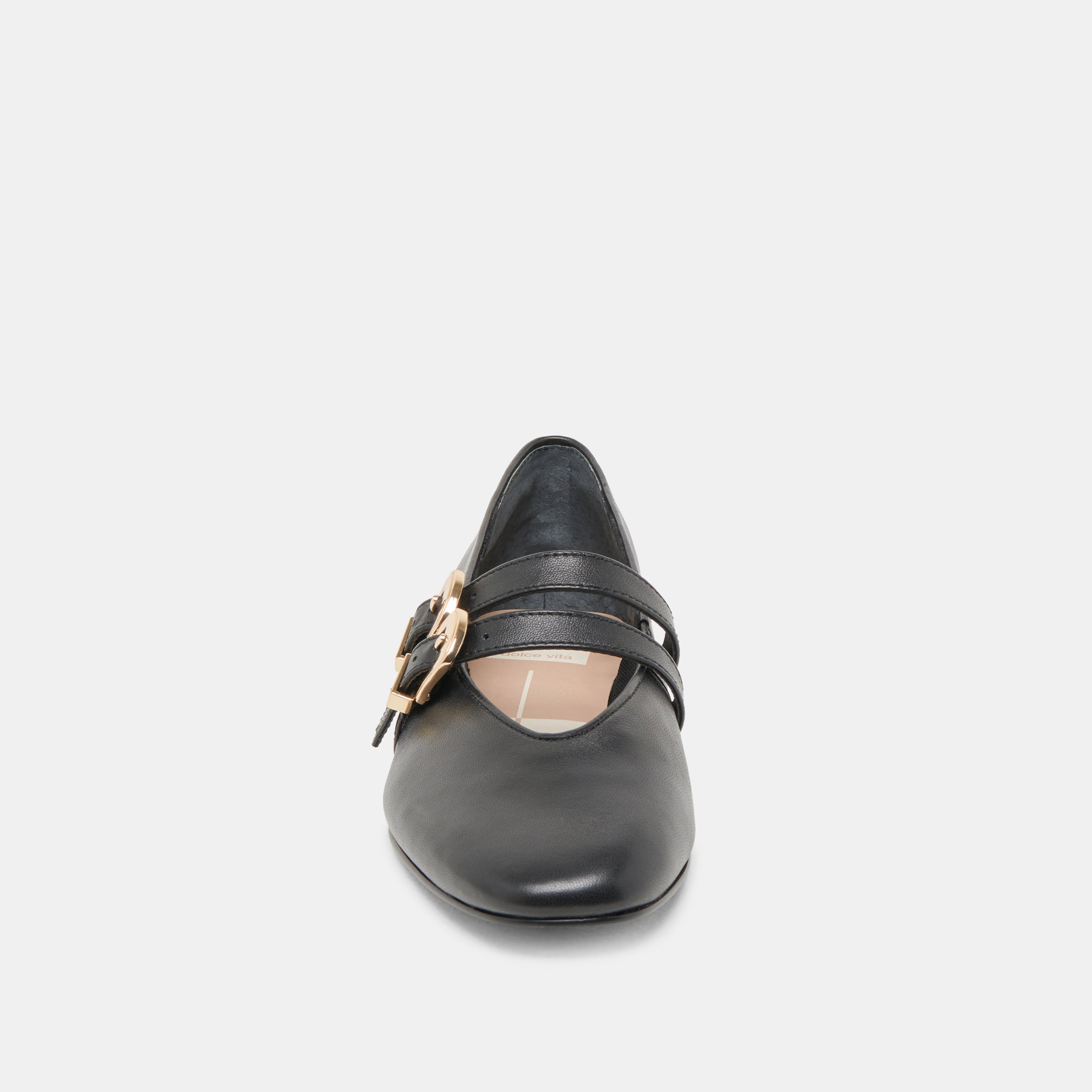 BAYLEE WIDE BALLET FLATS BLACK LEATHER - Image 6