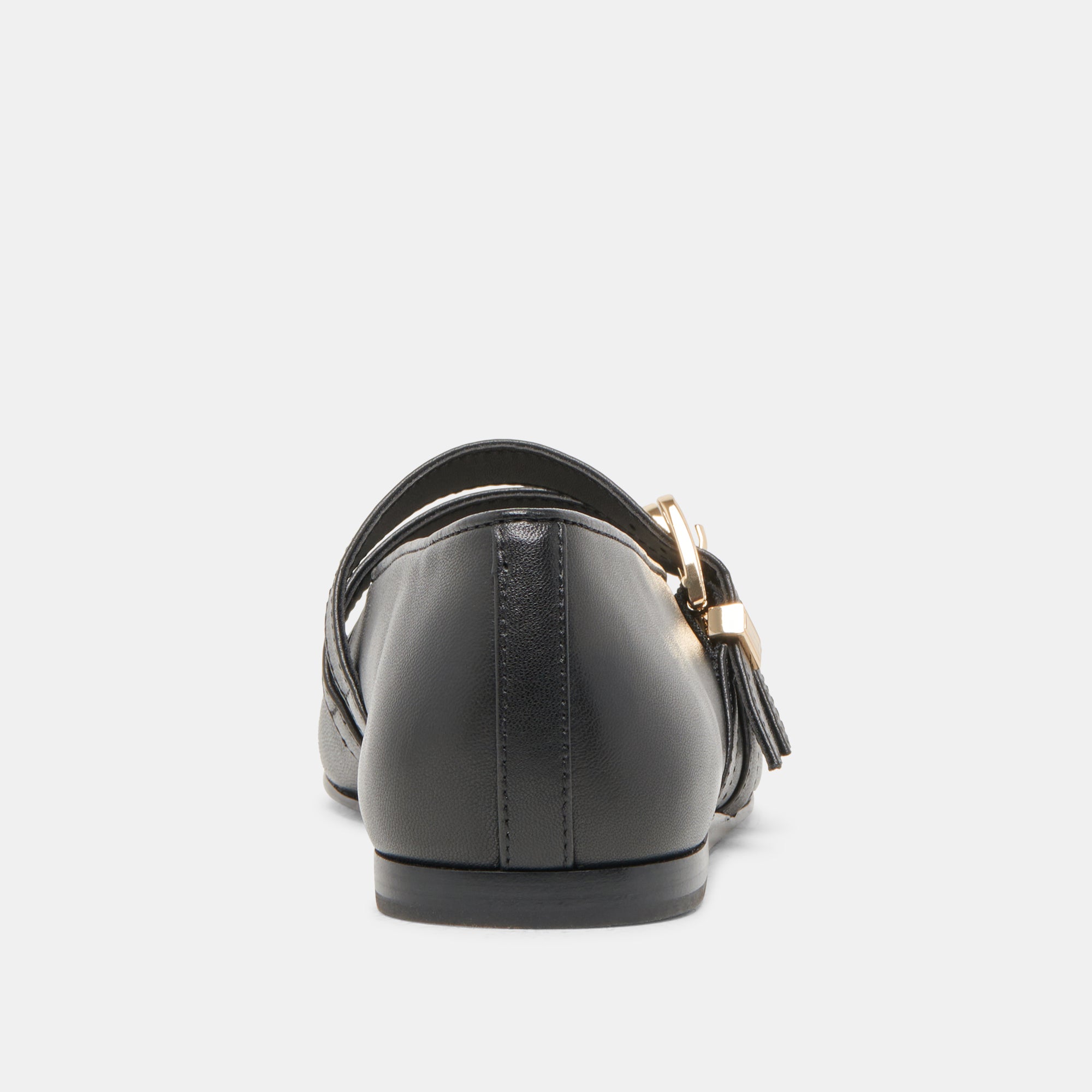 BAYLEE WIDE BALLET FLATS BLACK LEATHER - Image 7