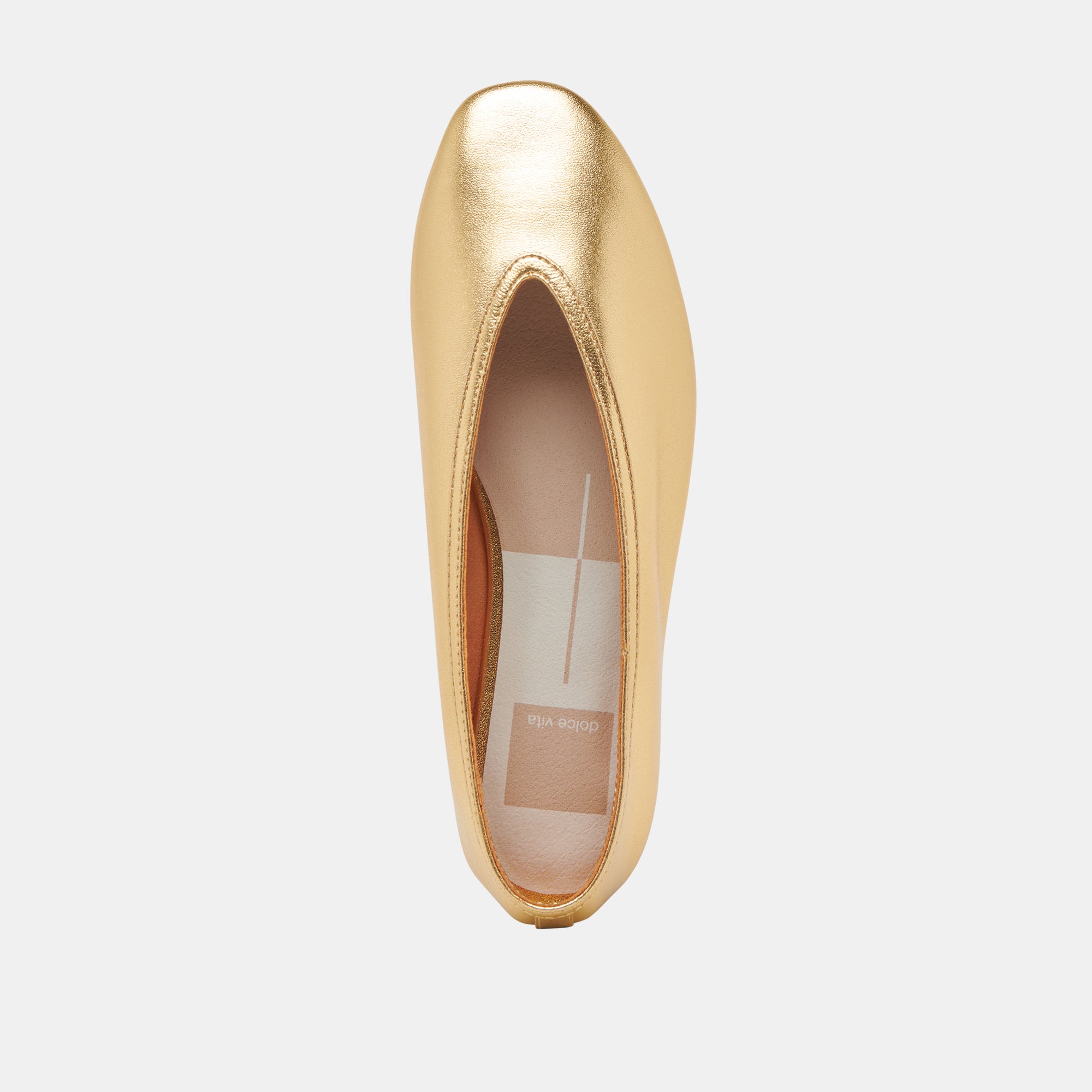 BRAIDY BALLET FLATS GOLD METALLIC LEATHER - Image 8