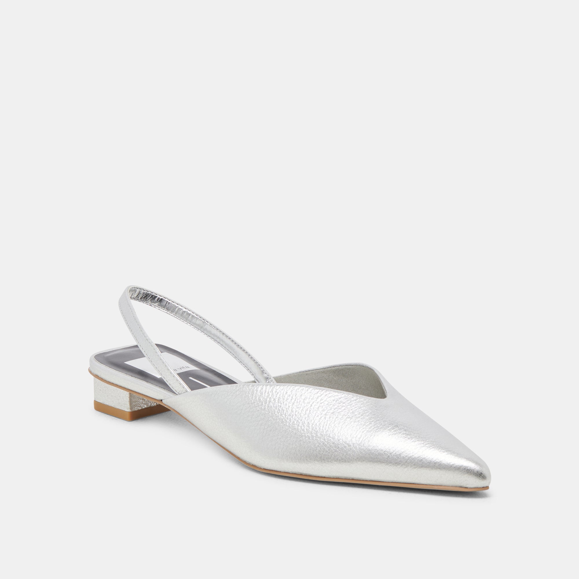 BYANCA FLATS SILVER DISTRESSED LEATHER - re:vita - Image 2