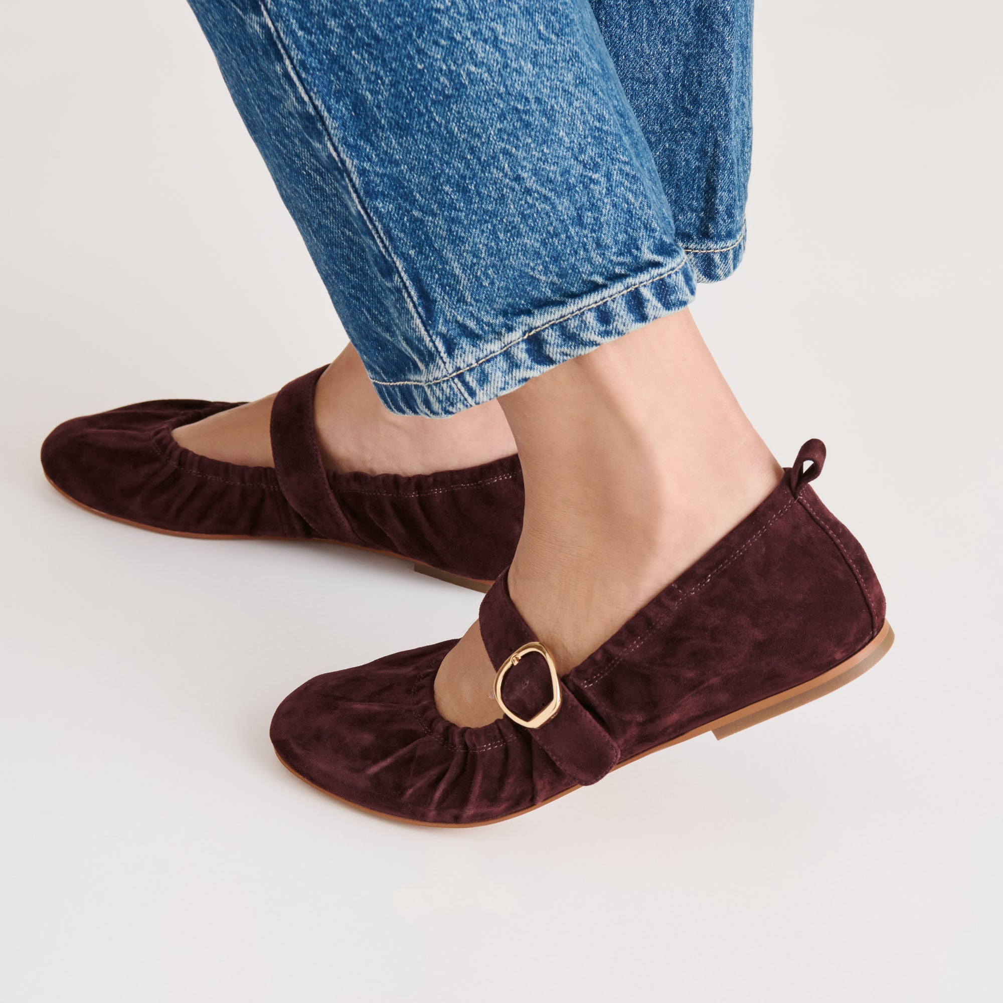 CAELY BALLET FLATS MULBERRY SUEDE - Image 6