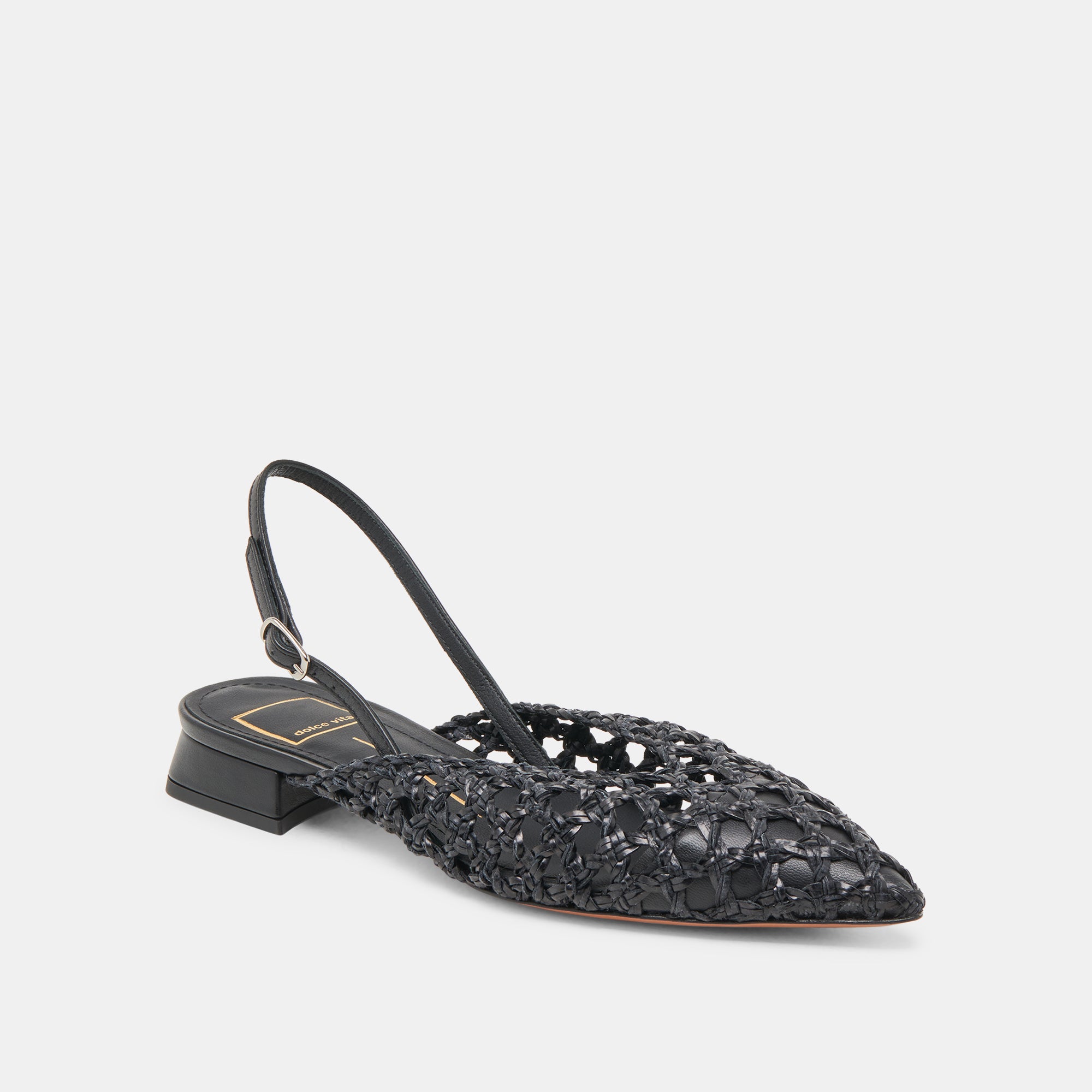 CYNDI FLATS BLACK WOVEN - Image 2