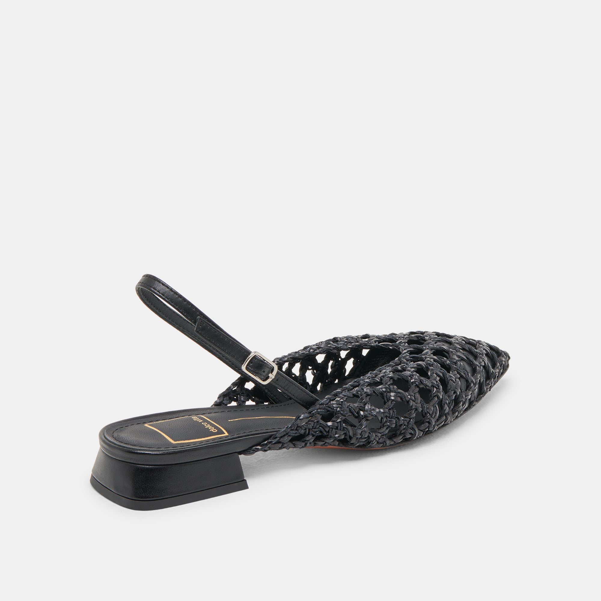CYNDI FLATS BLACK WOVEN - Image 3