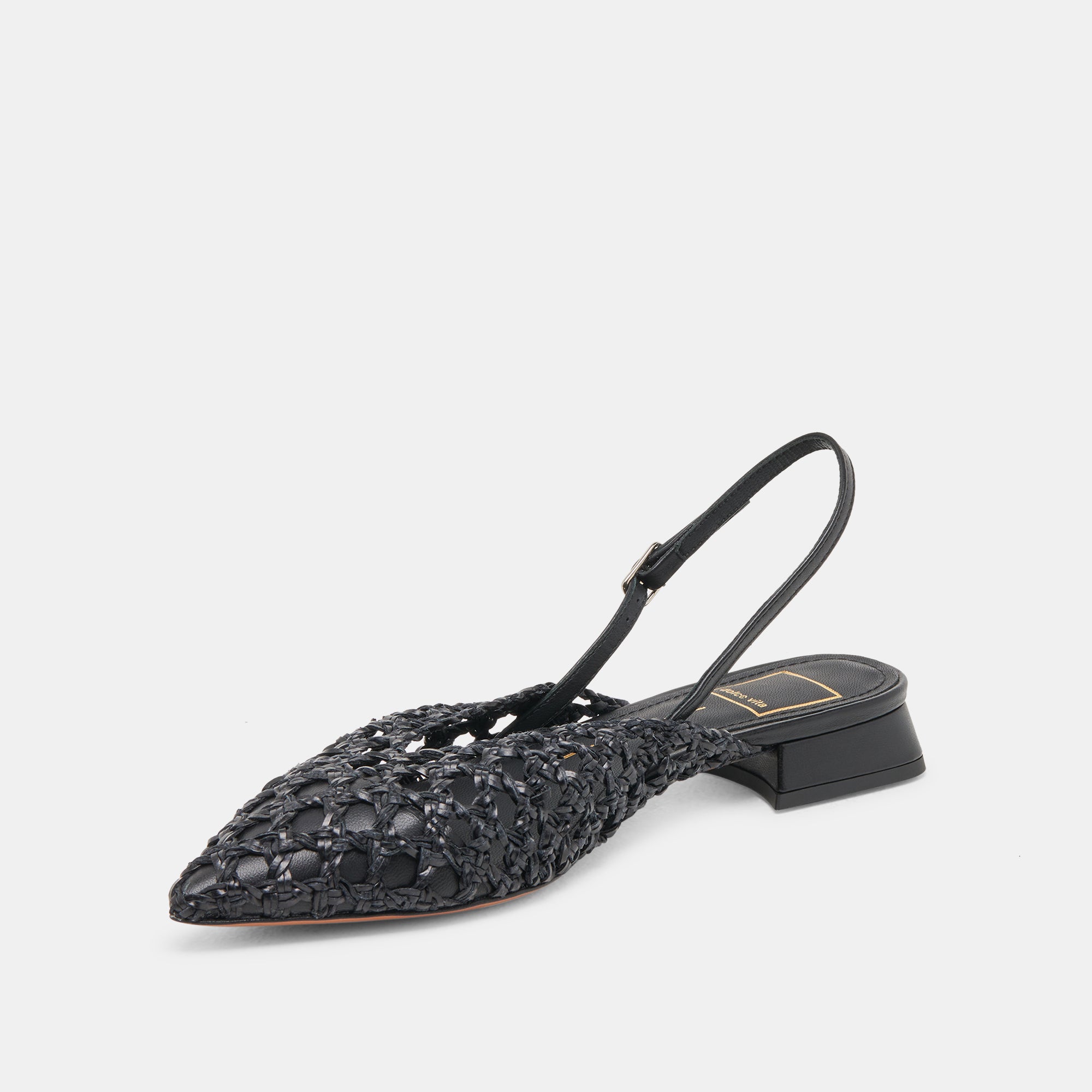 CYNDI FLATS BLACK WOVEN - Image 4