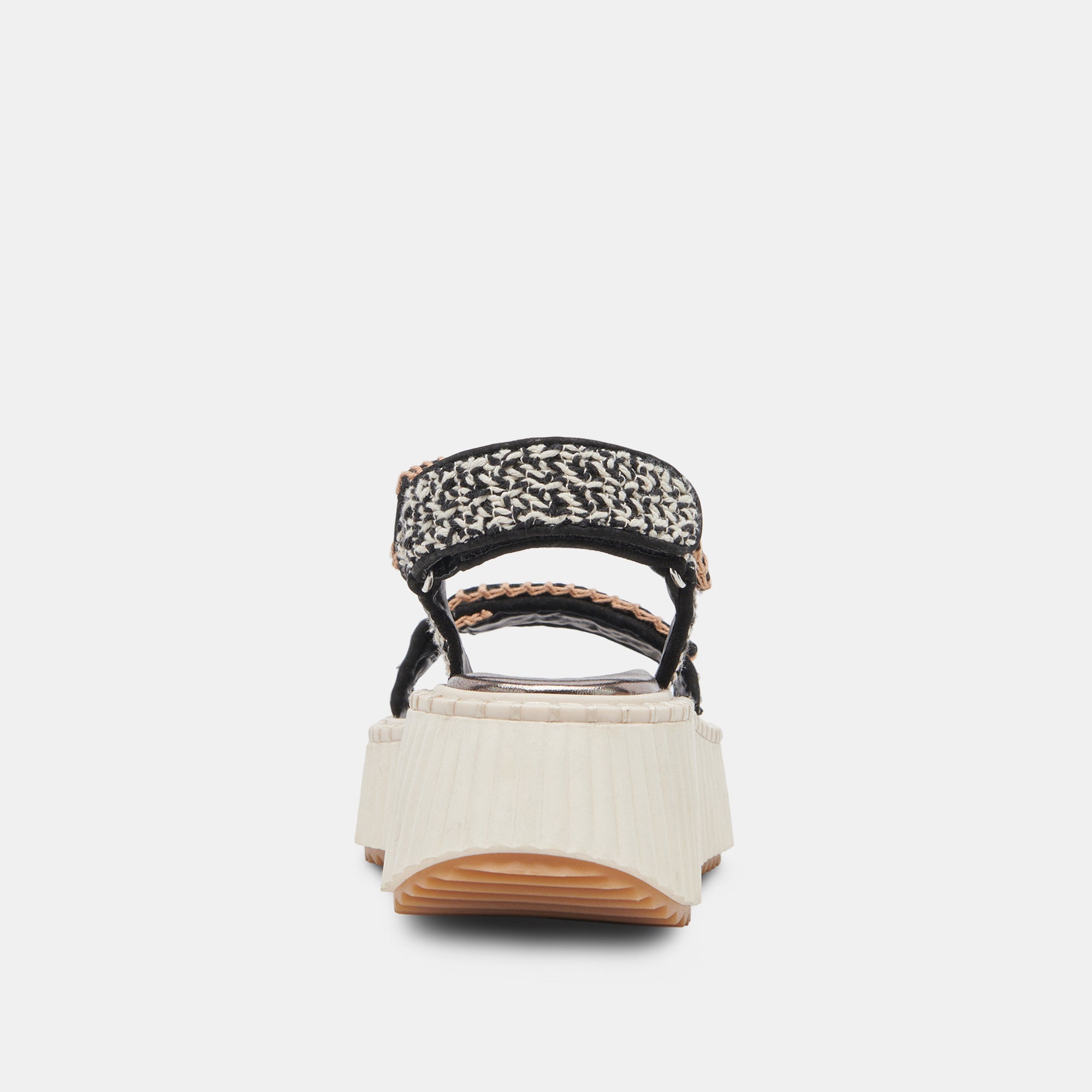 DEBRA SANDALS BLACK WHITE NUBUCK - Image 7