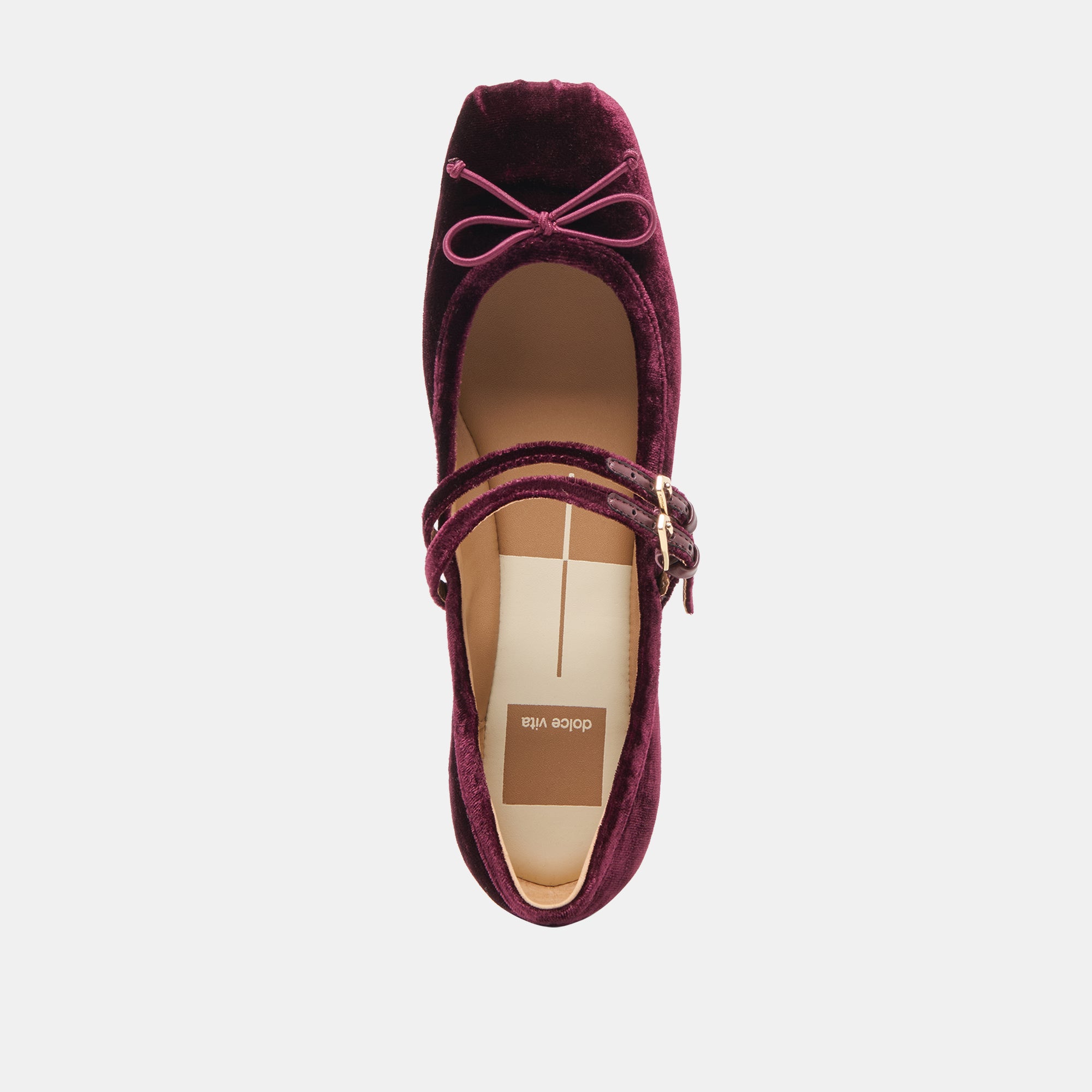 GIBSEN BALLET FLATS BURGUNDY VELVET - Image 10