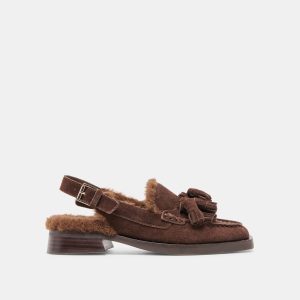 HAMLIT PLUSH LOAFERS DK BROWN SUEDE
